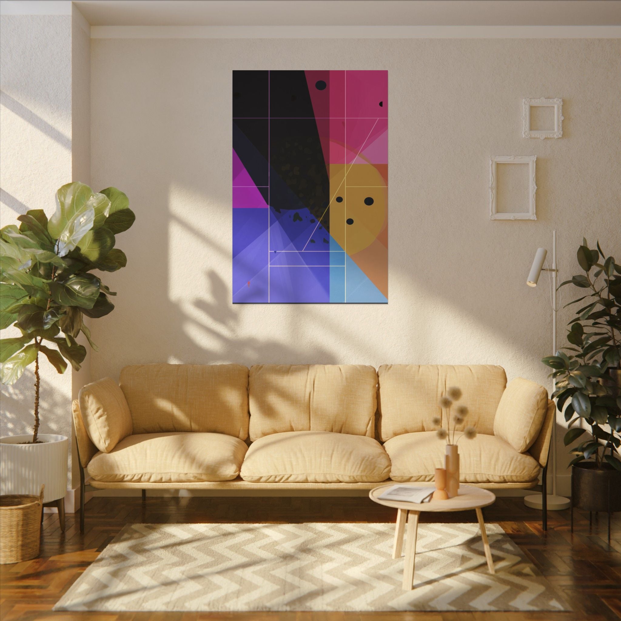 Geometric Intersections: Angular Minimalism, Digital Constructivism, Chromatic Grid Composition   |   Custom Orders Accepted