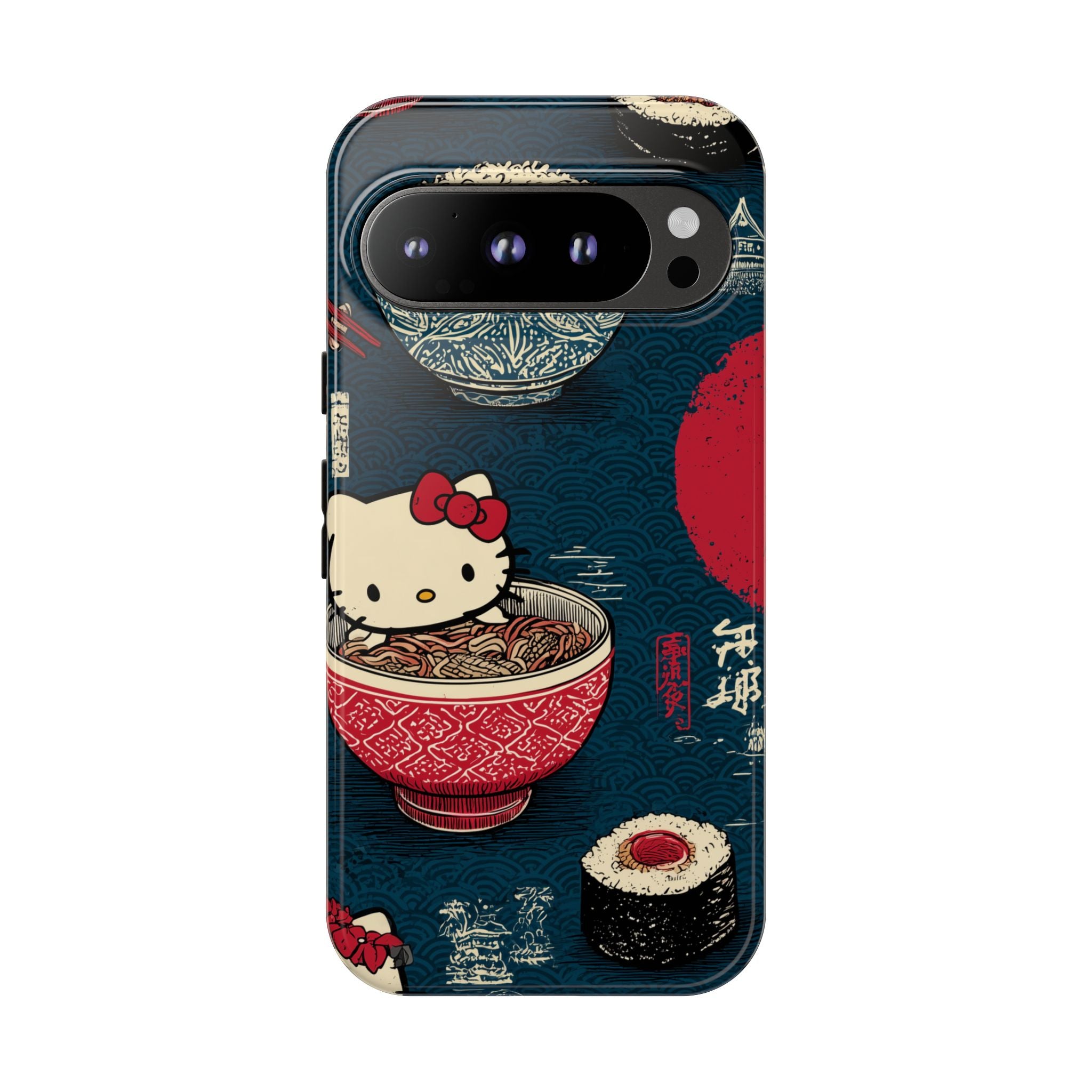 Japanese Kitty Sushi Vibrant Phone Case - Tough Case | Funky, Colorful, Unique Design for Gift, Accessory, Protection, Trendy