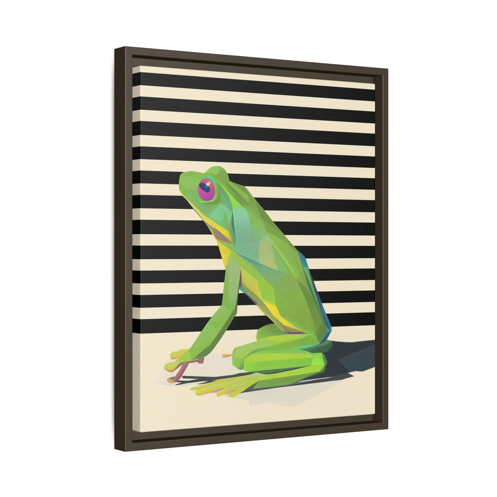 Geometric Frog: Minimalist Animal Portrait, Modern Graphic Design   |    Custom Orders Available