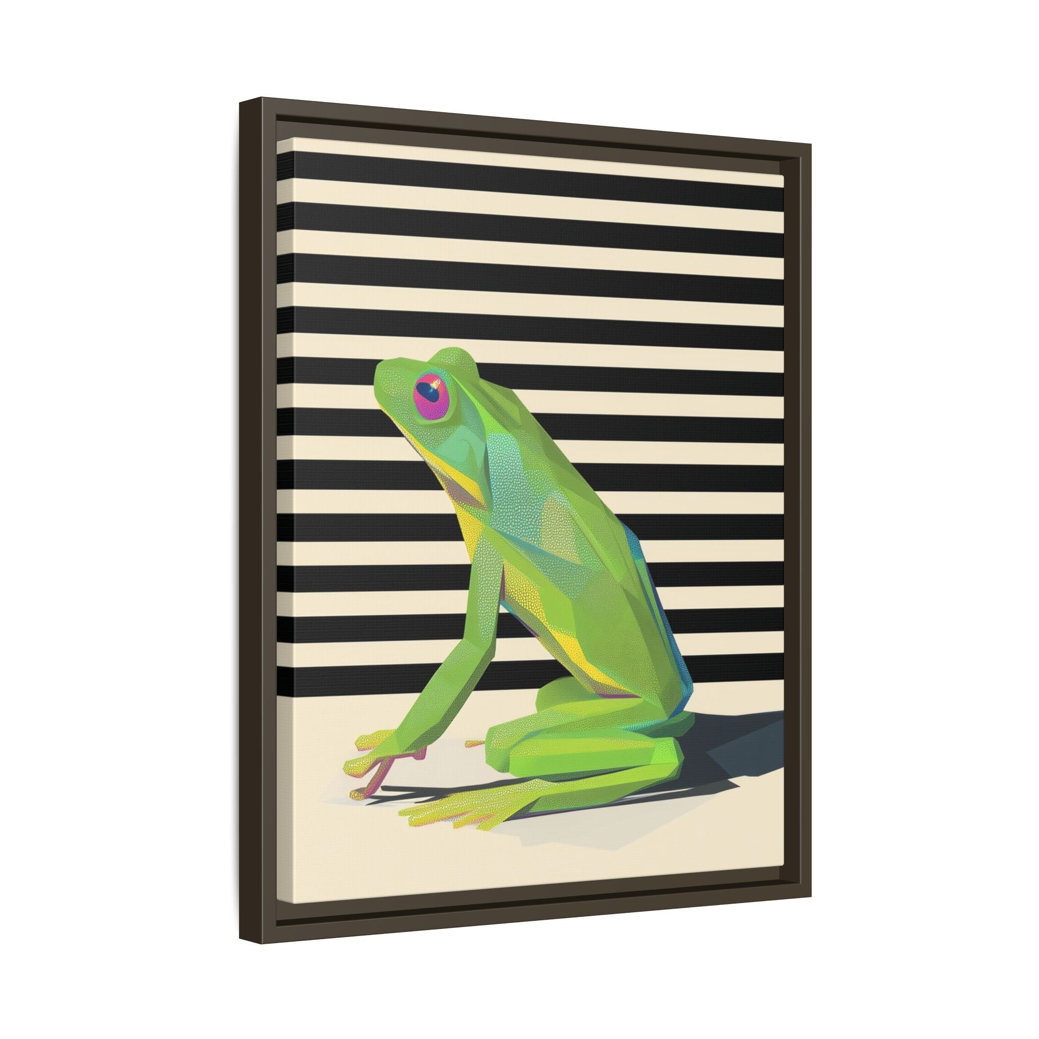 Geometric Frog: Minimalist Animal Portrait, Modern Graphic Design   |    Custom Orders Available