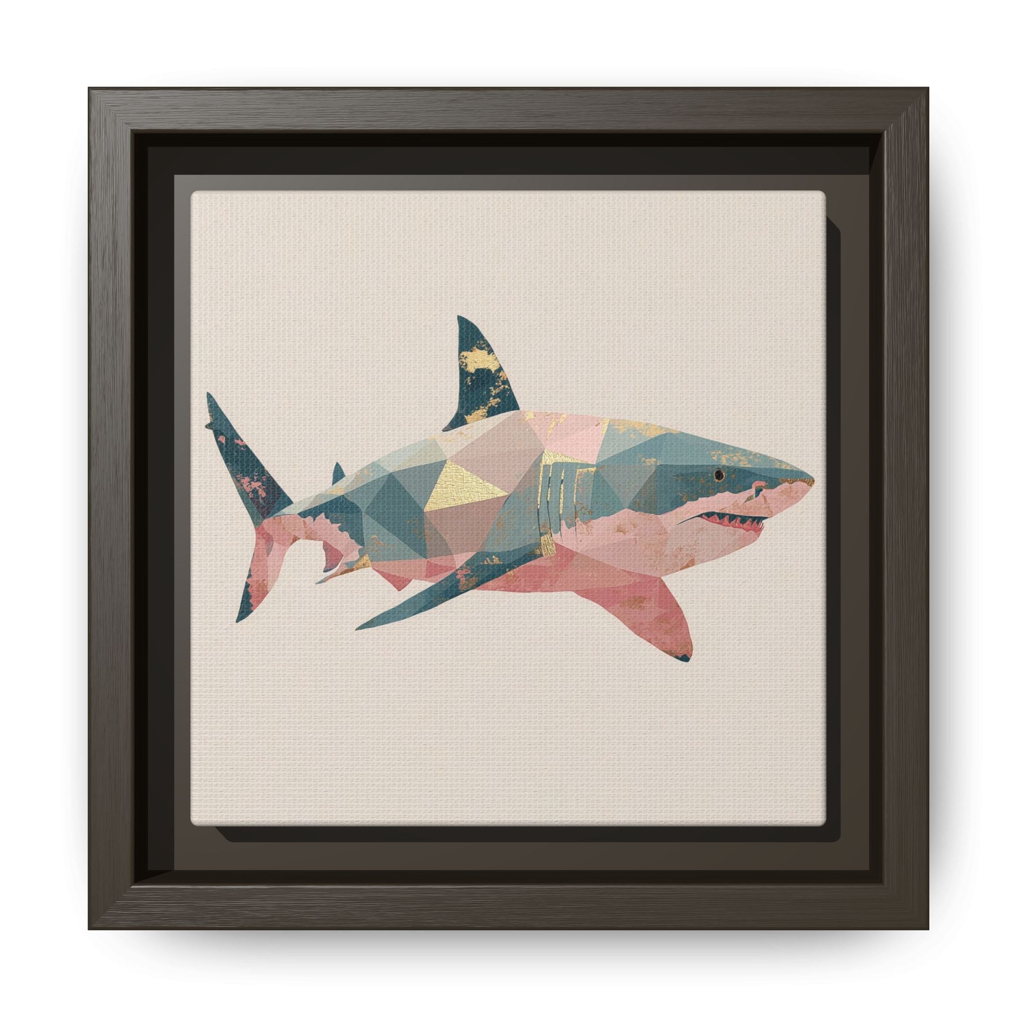 Geometric Shark Spectrum: Polygonal Marine Predator, Abstract Metallic Design   |  Personalized & Custom Orders Available