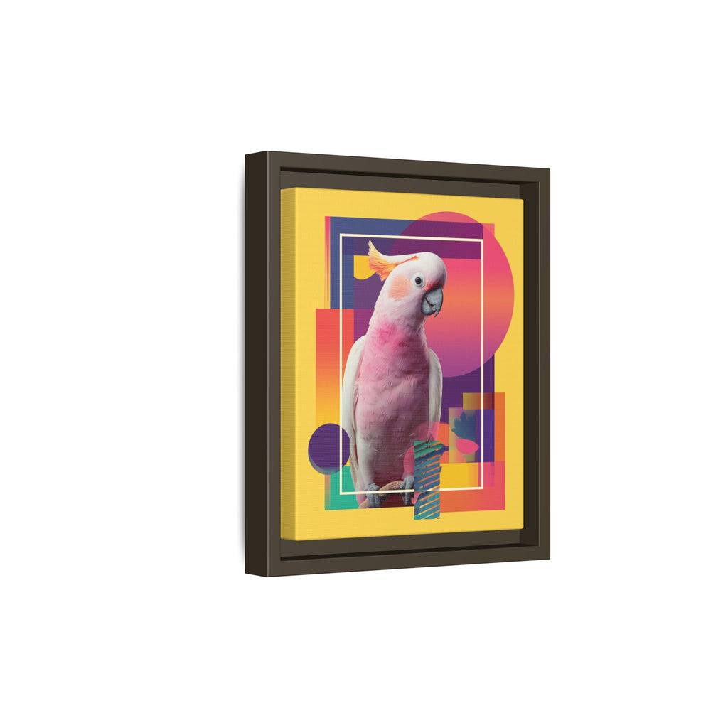 Geometric Cockatoo Composition: Moluccan Parrot Portrait, Modern Abstract Design   |    Custom Orders Available