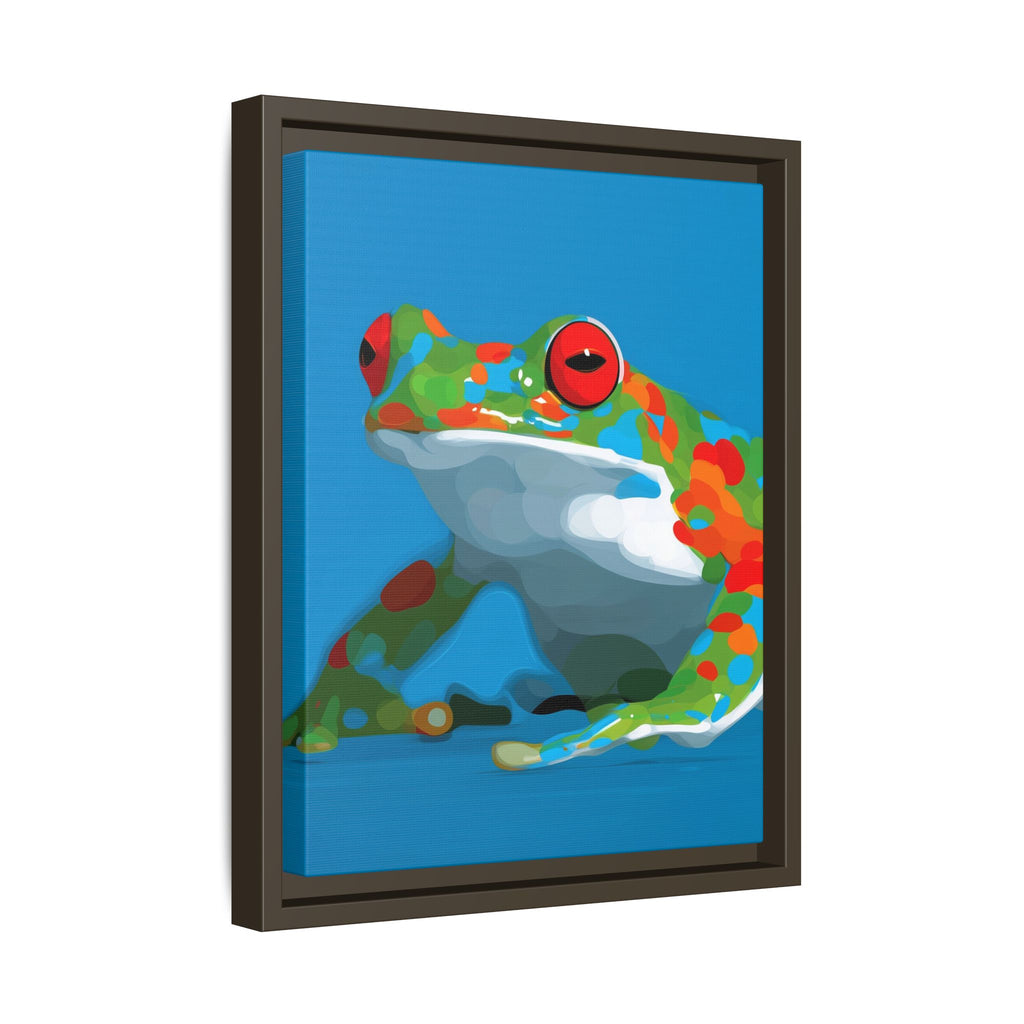Chromatic Amphibian Framed Print : Mosaic Frog Vector Art, Modern Wildlife Illustration   |  Personalized & Custom Orders Available