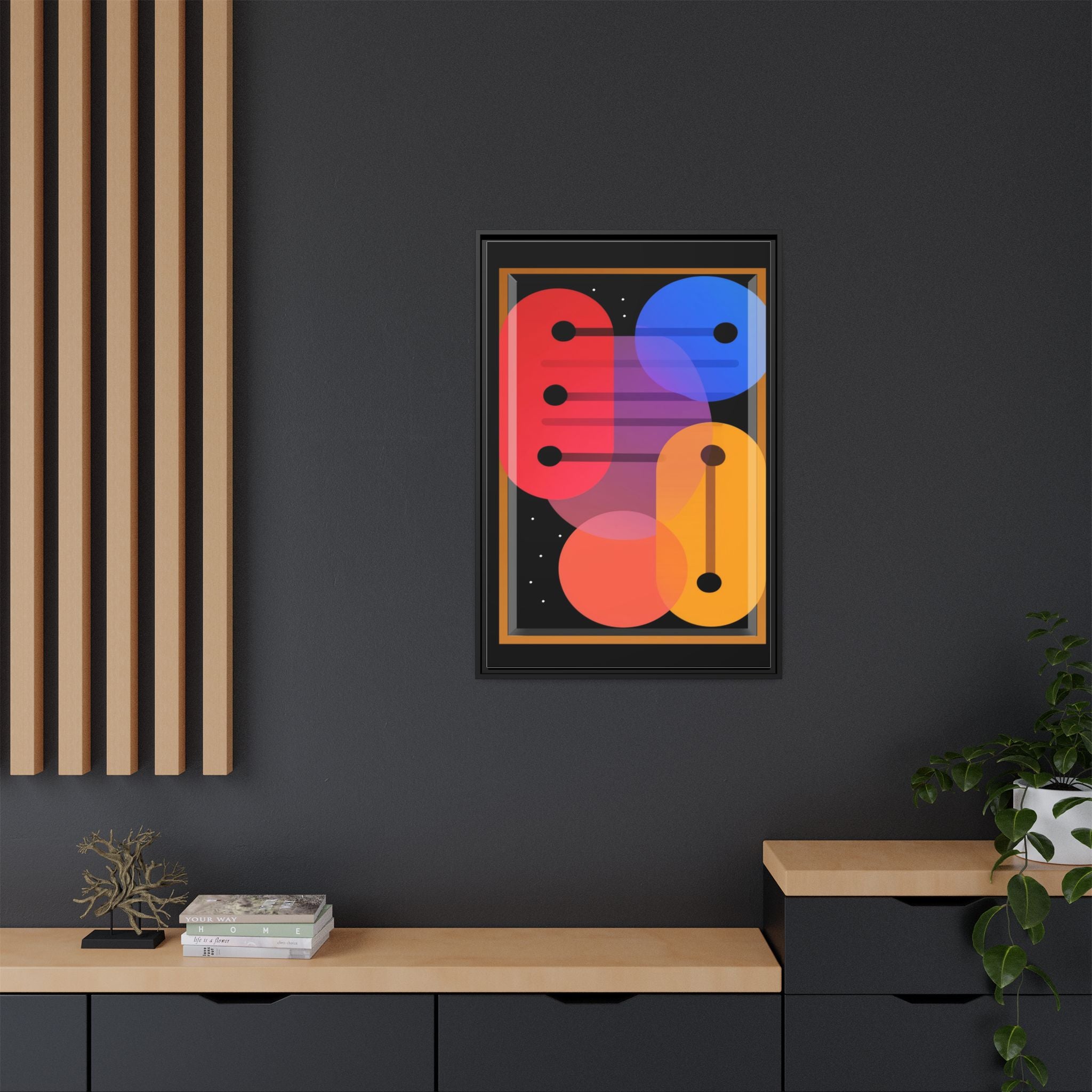 Celestial Geometry: Organic Shapes in Motion, Digital Abstract Composition, Vibrant Color Intersections   |   Custom Orders Accepted