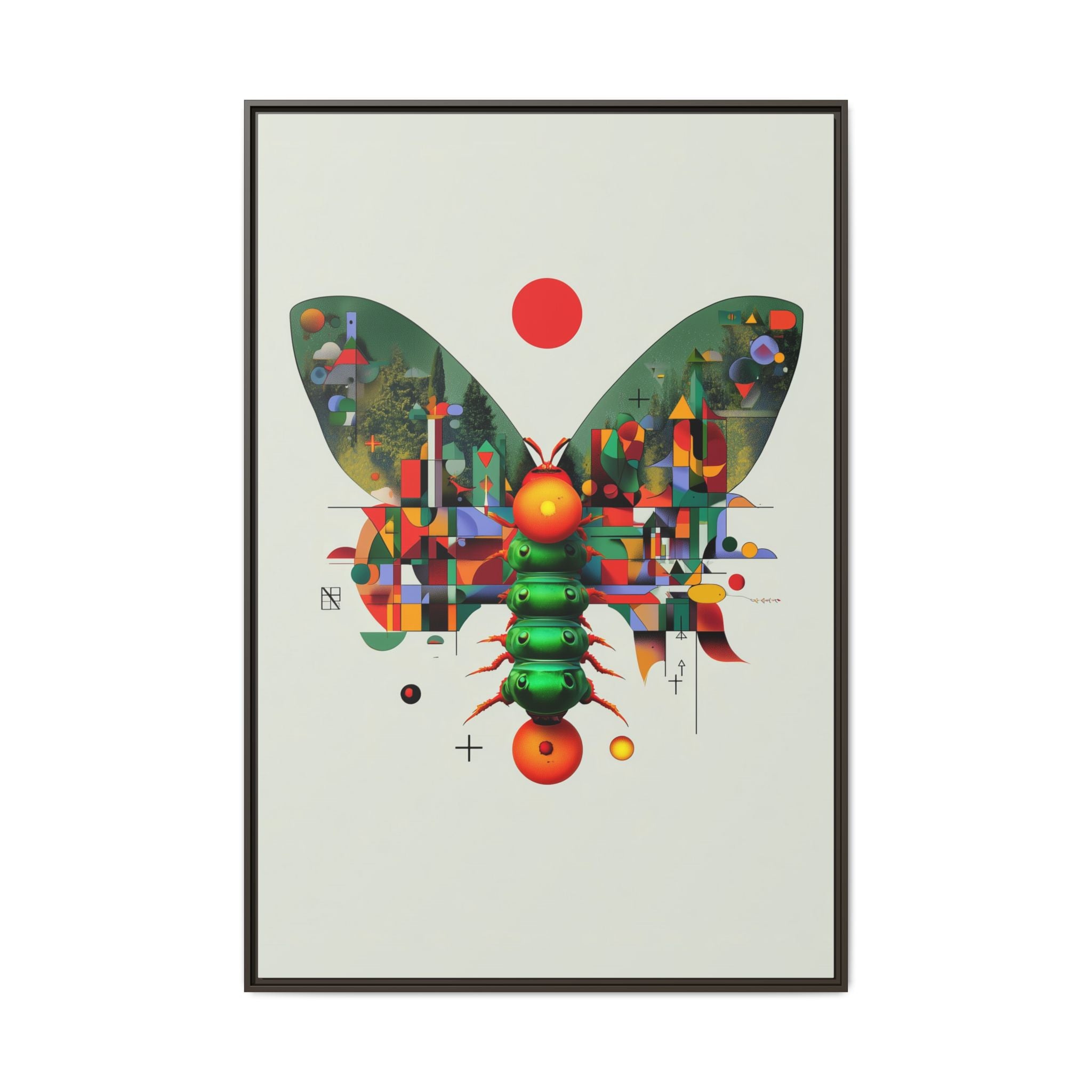Digital Butterfly Framed Print, Cubist Architectural Abstraction   |  Personalized & Custom Orders Available