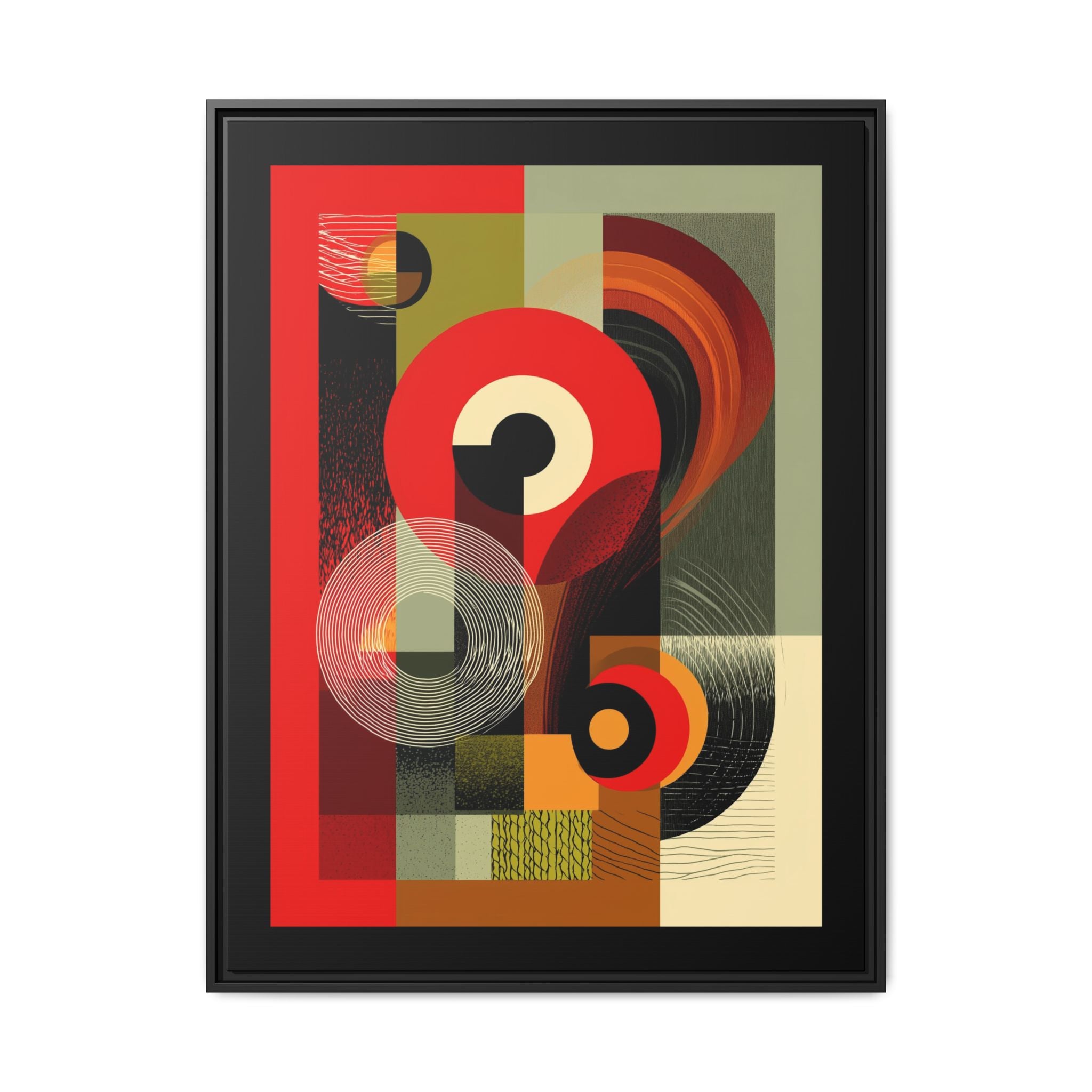 Chromatic Geometrics: Abstract Constructivist Composition, Modernist Color Blocking, Layered Circular Forms   |   Custom Orders Accepted