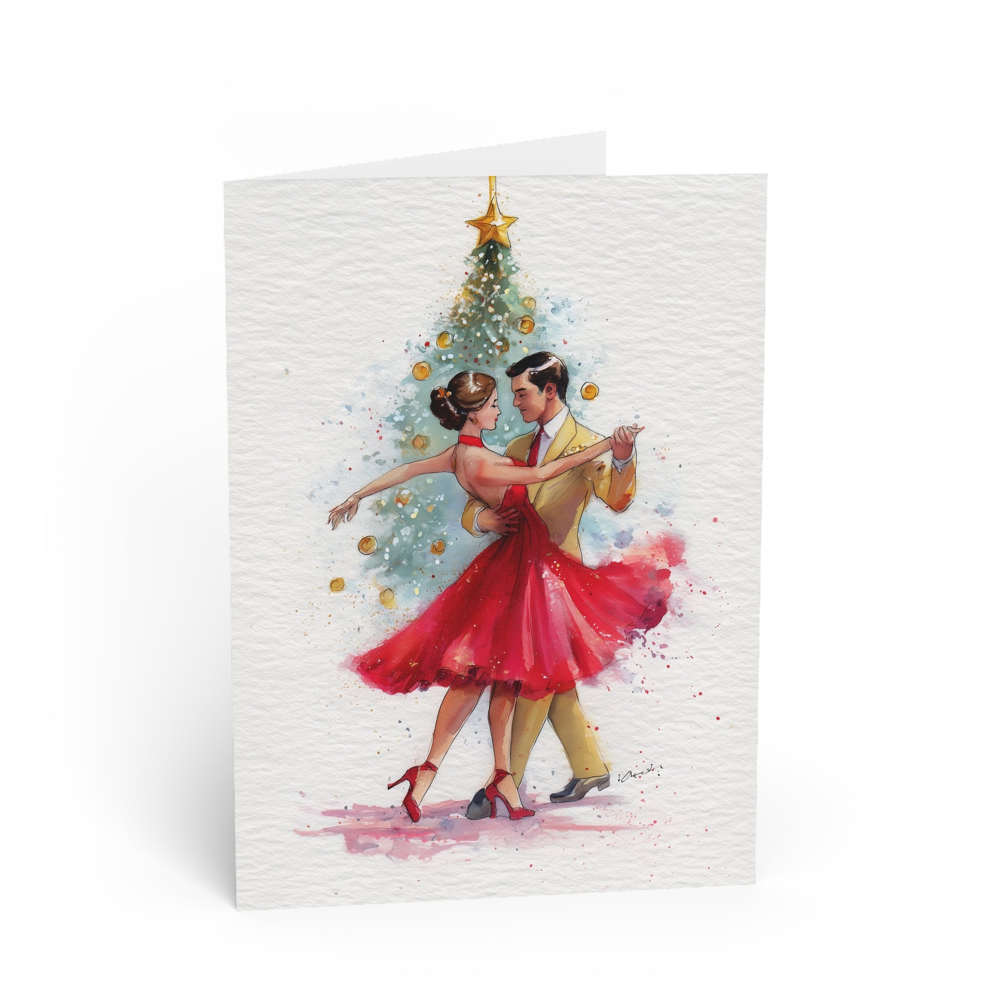 Christmas Salsa Dancing Greeting Card