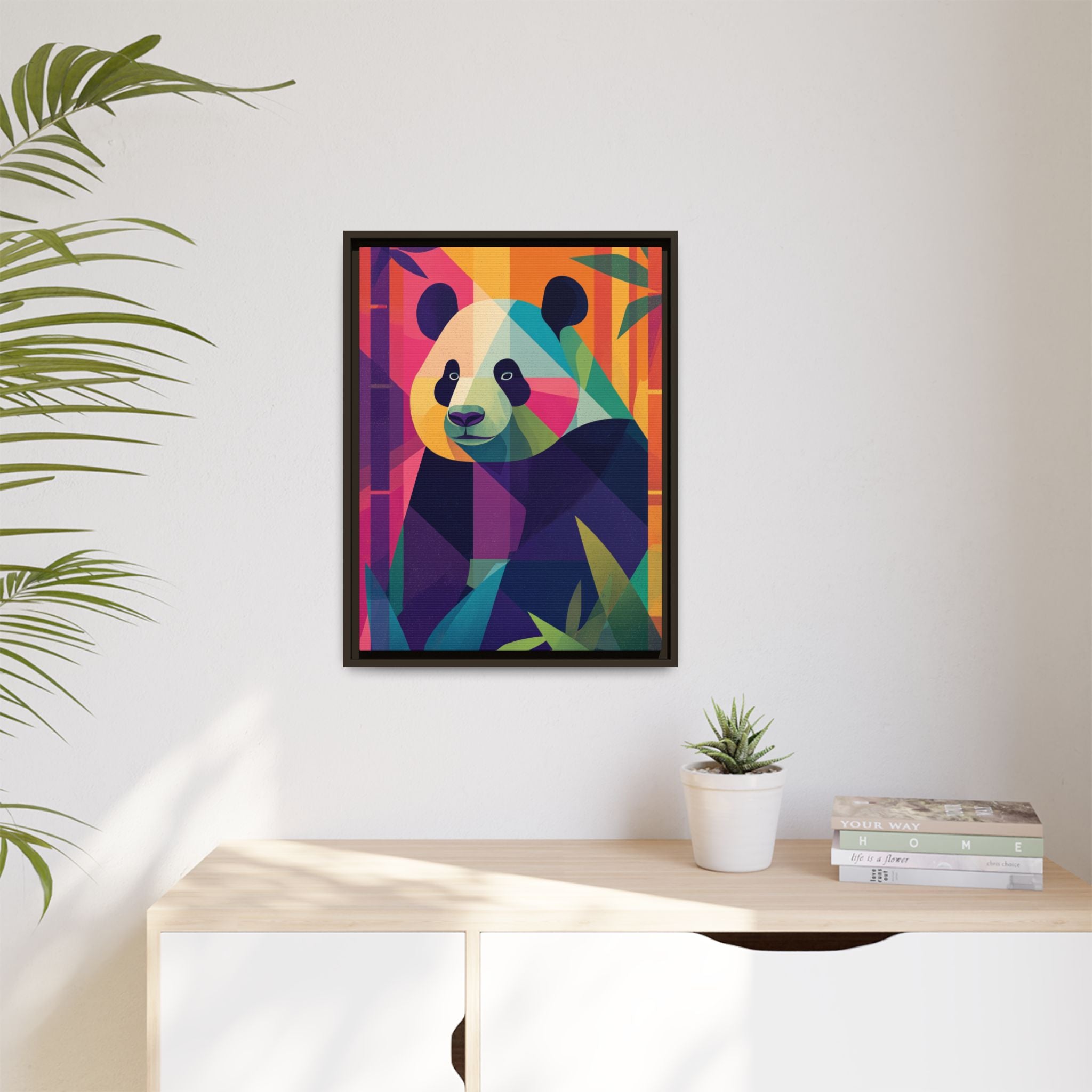 Geometric Panda: Mosaic Wildlife Portrait, Digital Polygonal Art   |  Personalized & Custom Orders Available