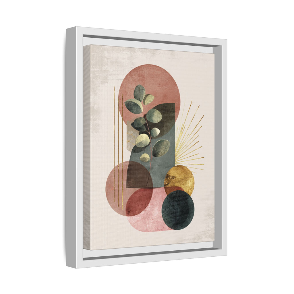 Botanical Geometric Symphony: Eucalyptus Harmony, Metallic Intersections, Modern Earth Tones   |   Custom Orders Accepted