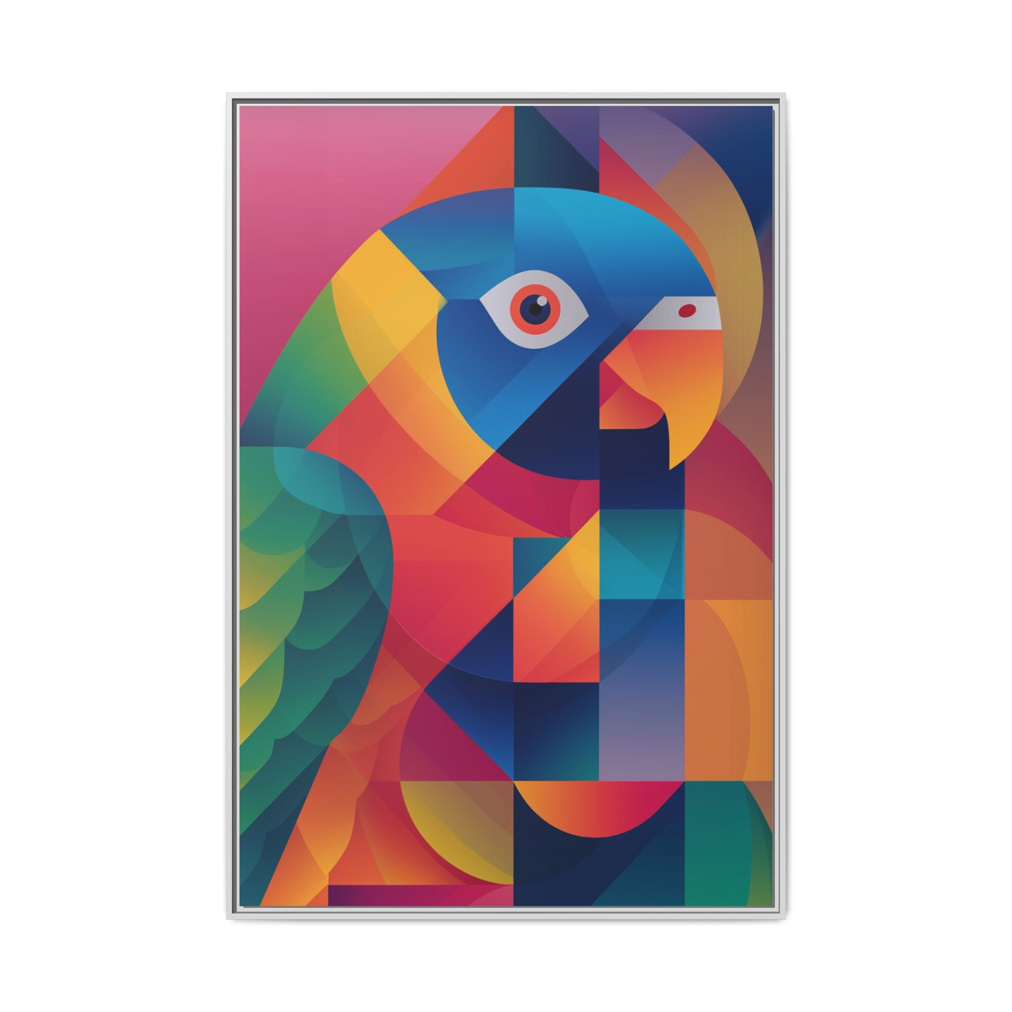 Prismatic Parrot: Cubist Deconstruction, Geometric Color Explosion   |  Personalized & Custom Orders Available
