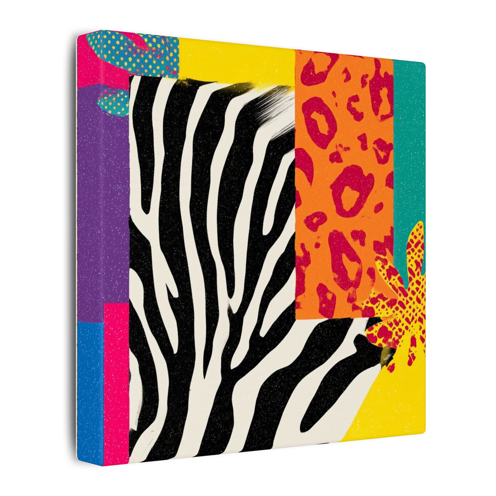 Pop Geometry: Zebra Leopard Fusion, Geometric Color Block, Modern Abstract Design   |   Custom Orders Accepted