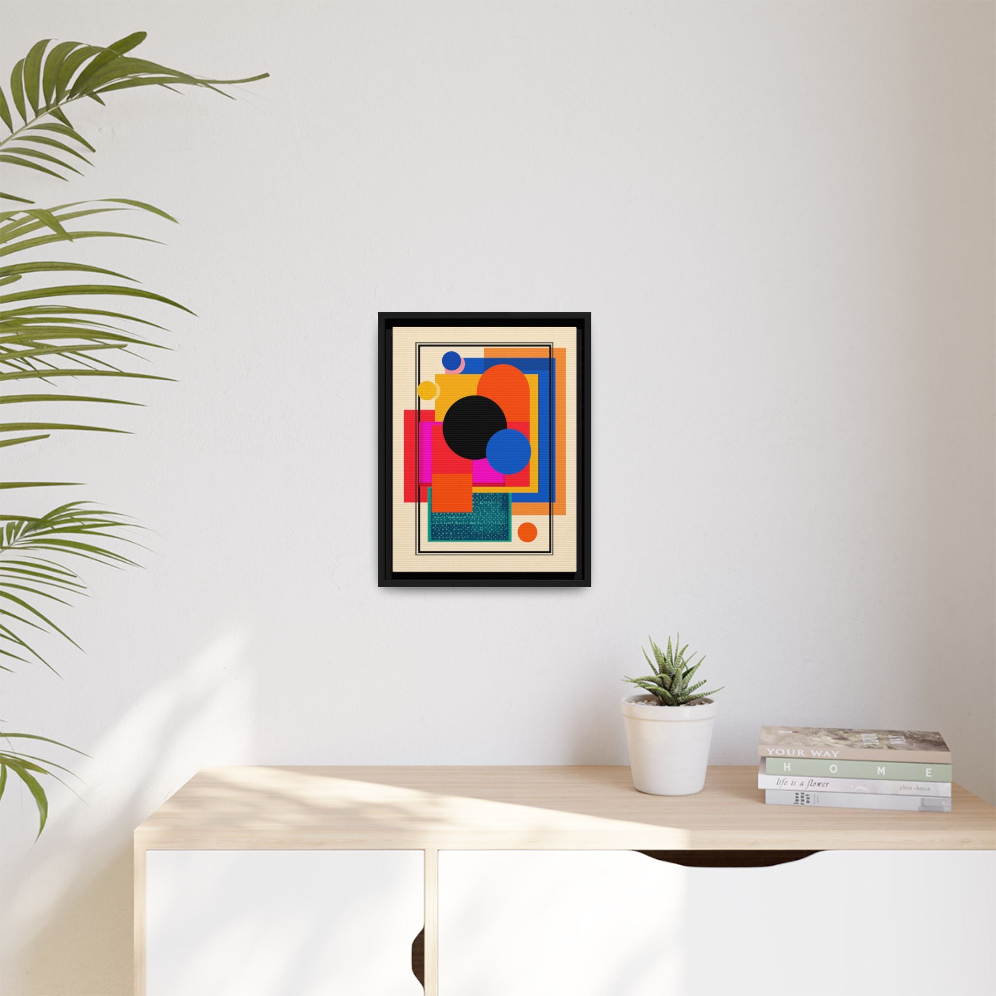 Geometric Harmony: Abstract Color Blocks, Mid-Century Modern Design, Minimalist Art Composition   |   Custom Orders Accepted