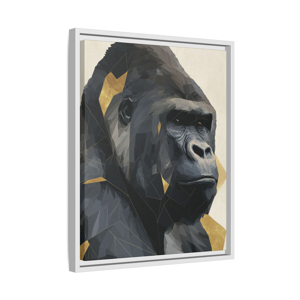 Primal Geometry: Polygonal Gorilla Portrait, Modern Metallic Wildlife Art   |  Personalized & Custom Orders Available