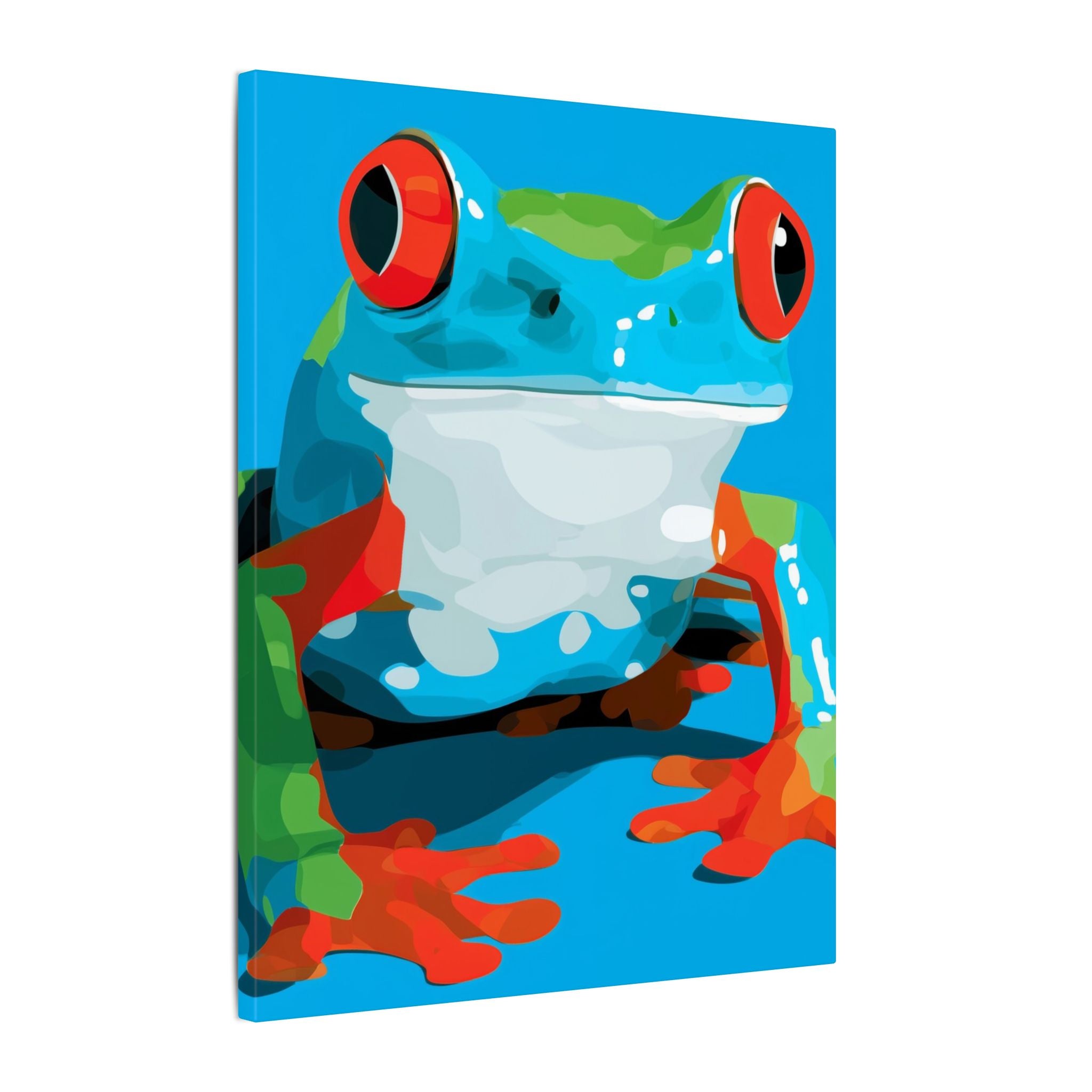 Chromatic Amphibian: Geometric Frog Art, Vibrant Digital Illustration   |    Custom Orders Available