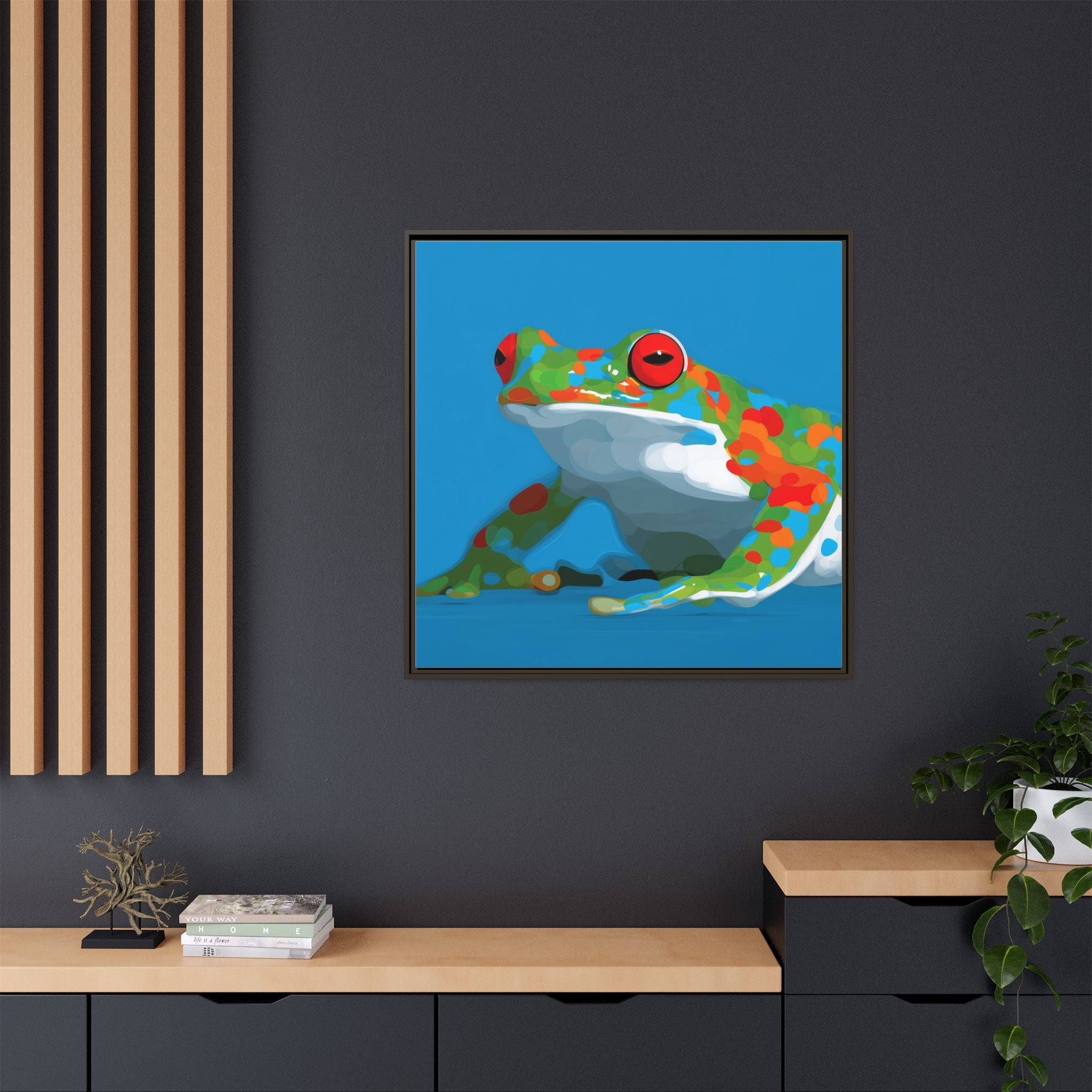 Mosaic Frog: Geometric Wildlife Art, Colorful Amphibian Print   |    Custom Orders Available