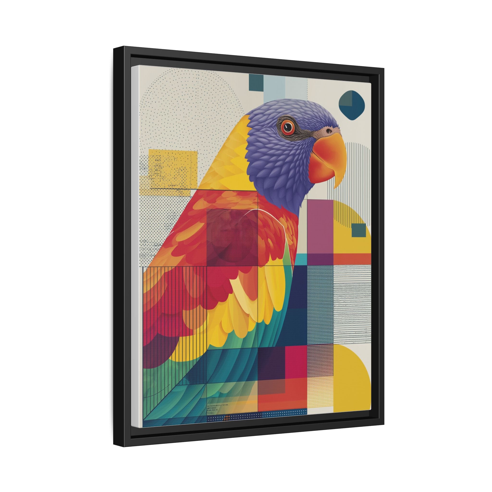 Prismatic Parrot: Geometric Deconstruction, Modern Abstract Art   |    Custom Orders Available