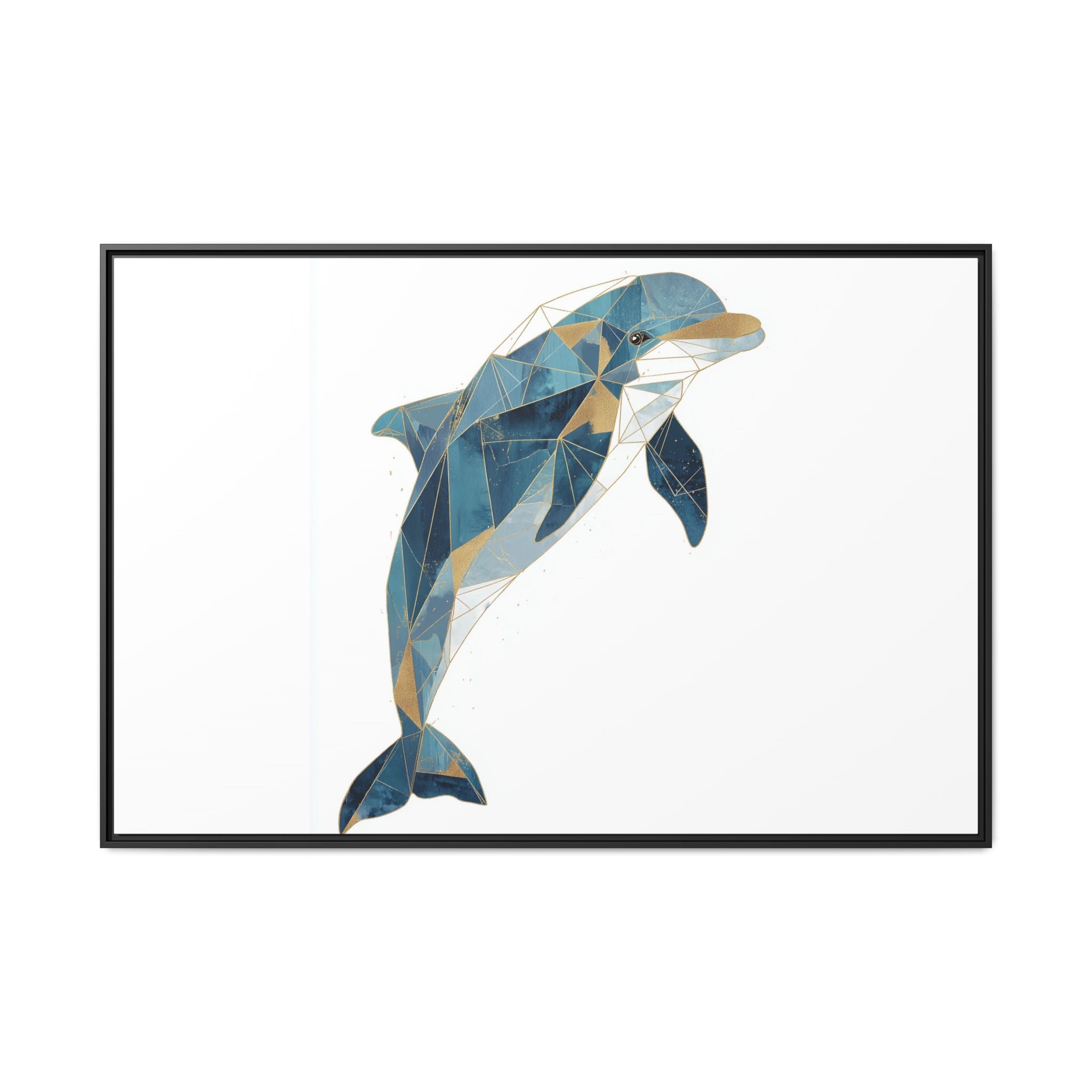 Oceanic Geometry: Dolphin in Blue Polygons, Modern Marine Art   |  Personalized & Custom Orders Available