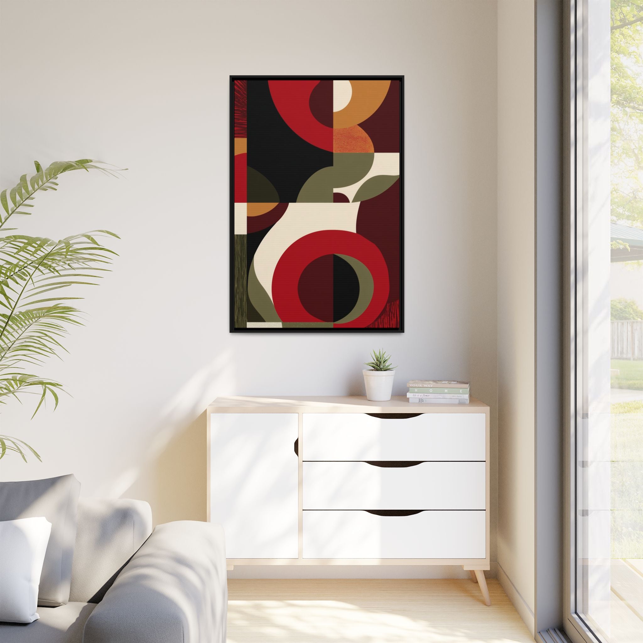 Geometric Intersections: Mid-Century Modern Design, Abstract Architectural Composition, Rhythmic Curved Forms   |   Custom Orders Accepted