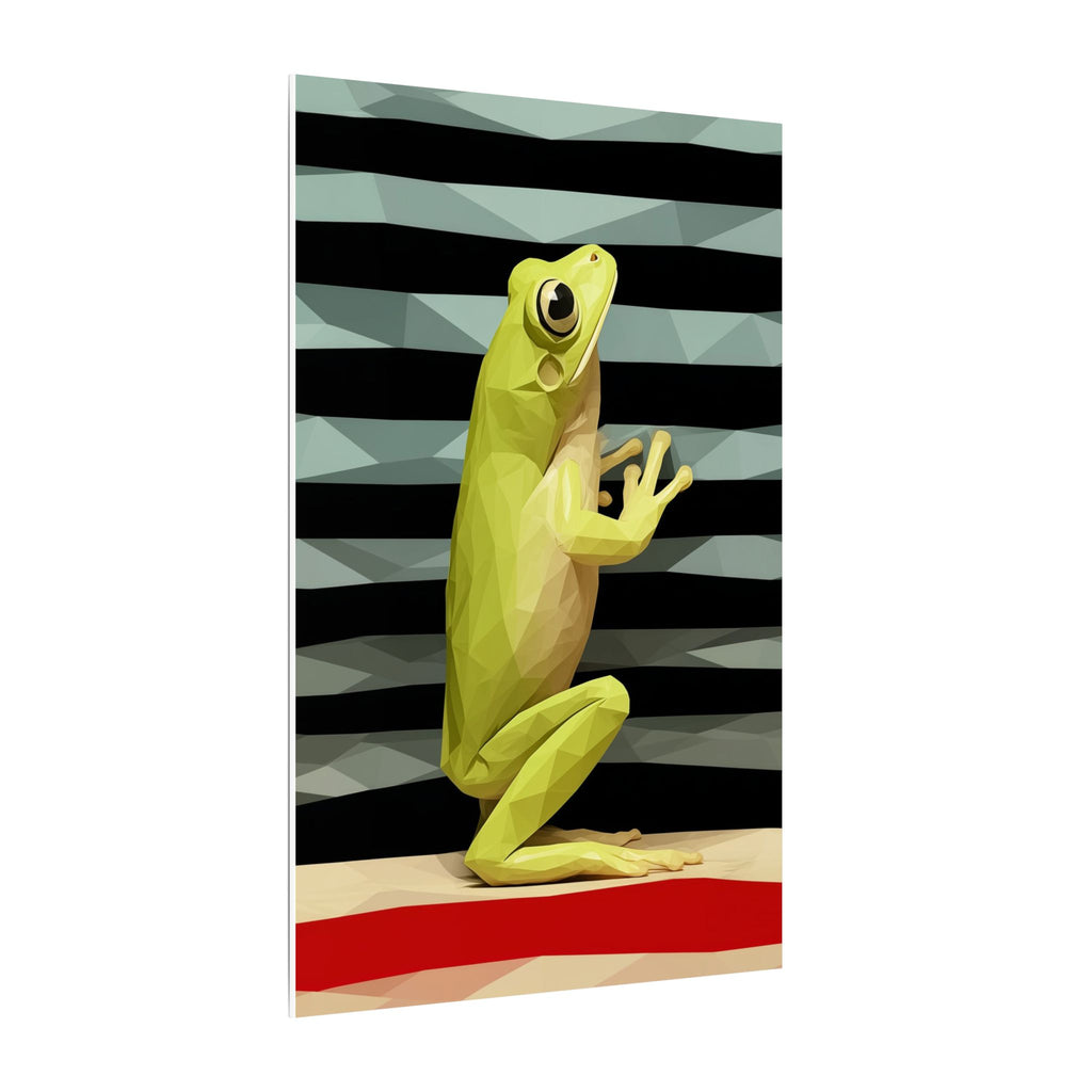 Geometric Frog: Low-Poly Digital Art, Vibrant Yellow Amphibian Illustration   |    Custom Orders Available