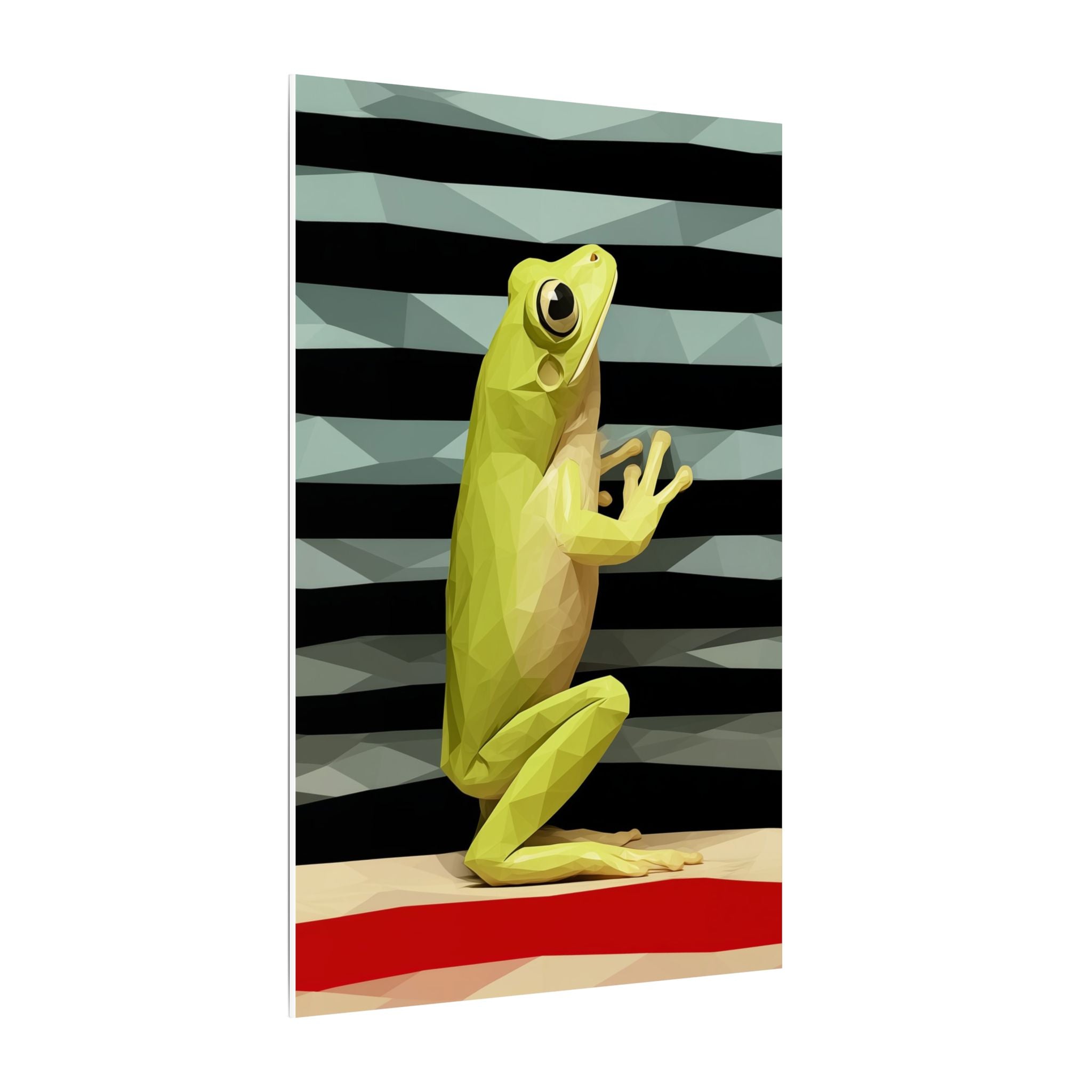 Geometric Frog: Low-Poly Digital Art, Vibrant Yellow Amphibian Illustration   |    Custom Orders Available