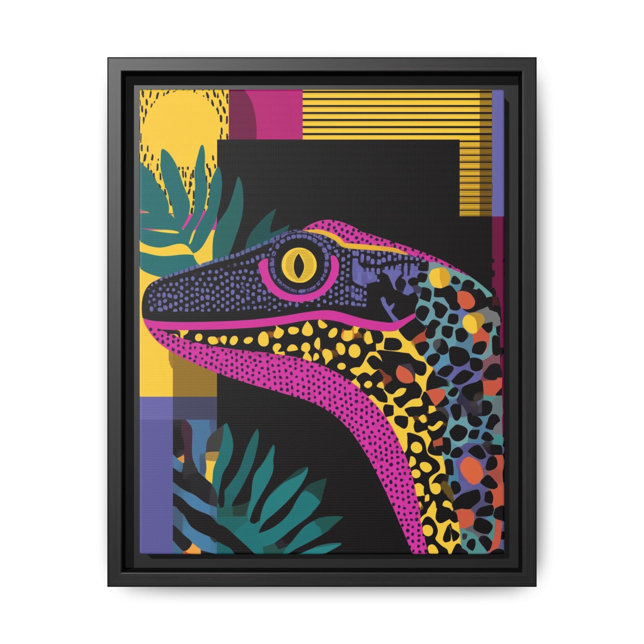 Raptor Kaleidoscope: Pop Art Dinosaur Portrait, Graphic Design Exotic Creature   |  Personalized & Custom Orders Available