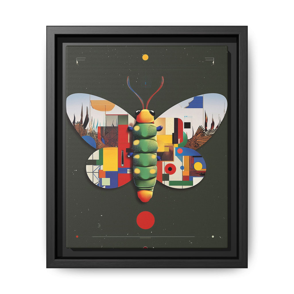 Geometric Butterfly Framed Print : Digital Cubist Interpretation, Modernist Entomological Design   |  Personalized & Custom Orders Available