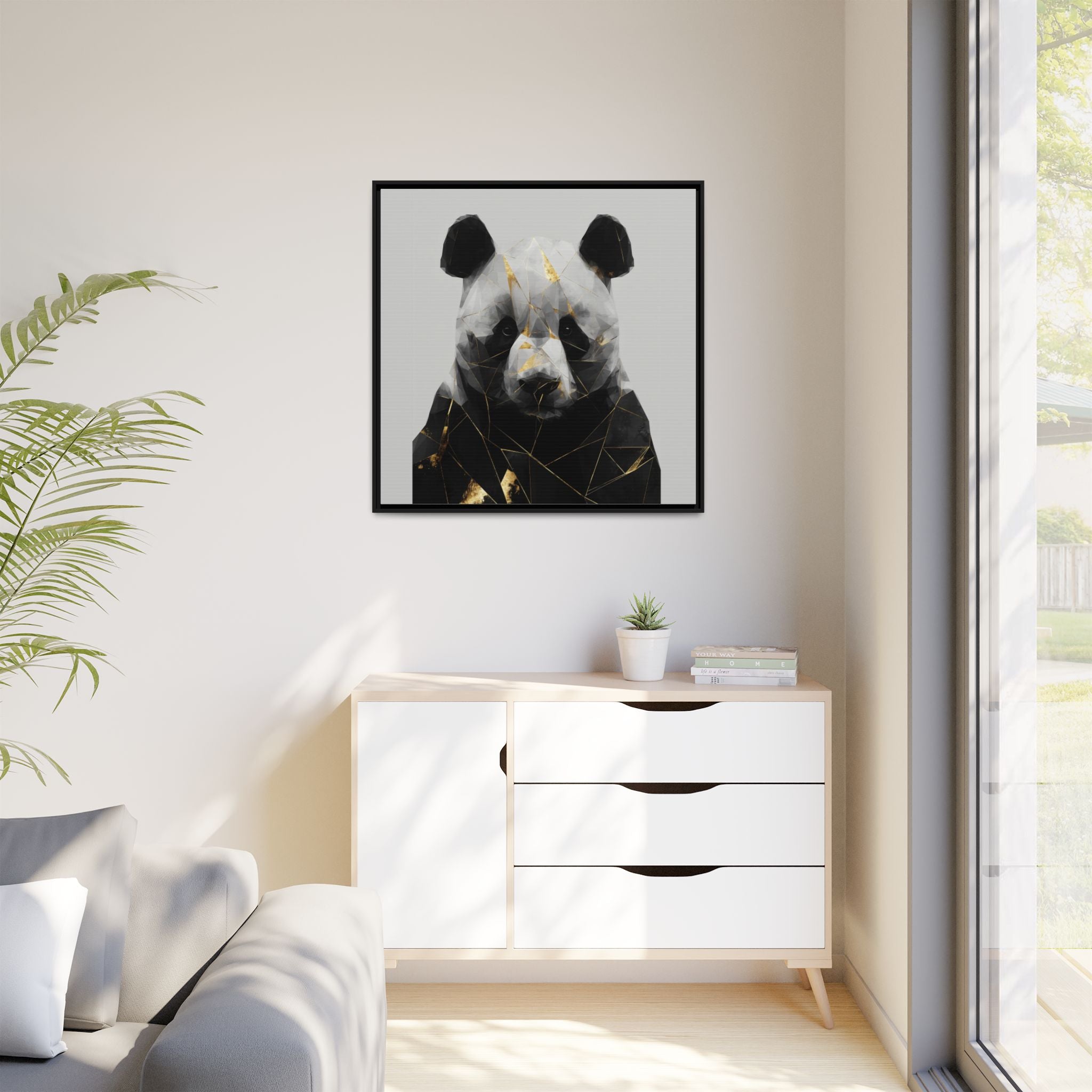 Fractured Panda: Geometric Wildlife Art, Low-Poly Contemporary Portrait   |  Personalized & Custom Orders Available