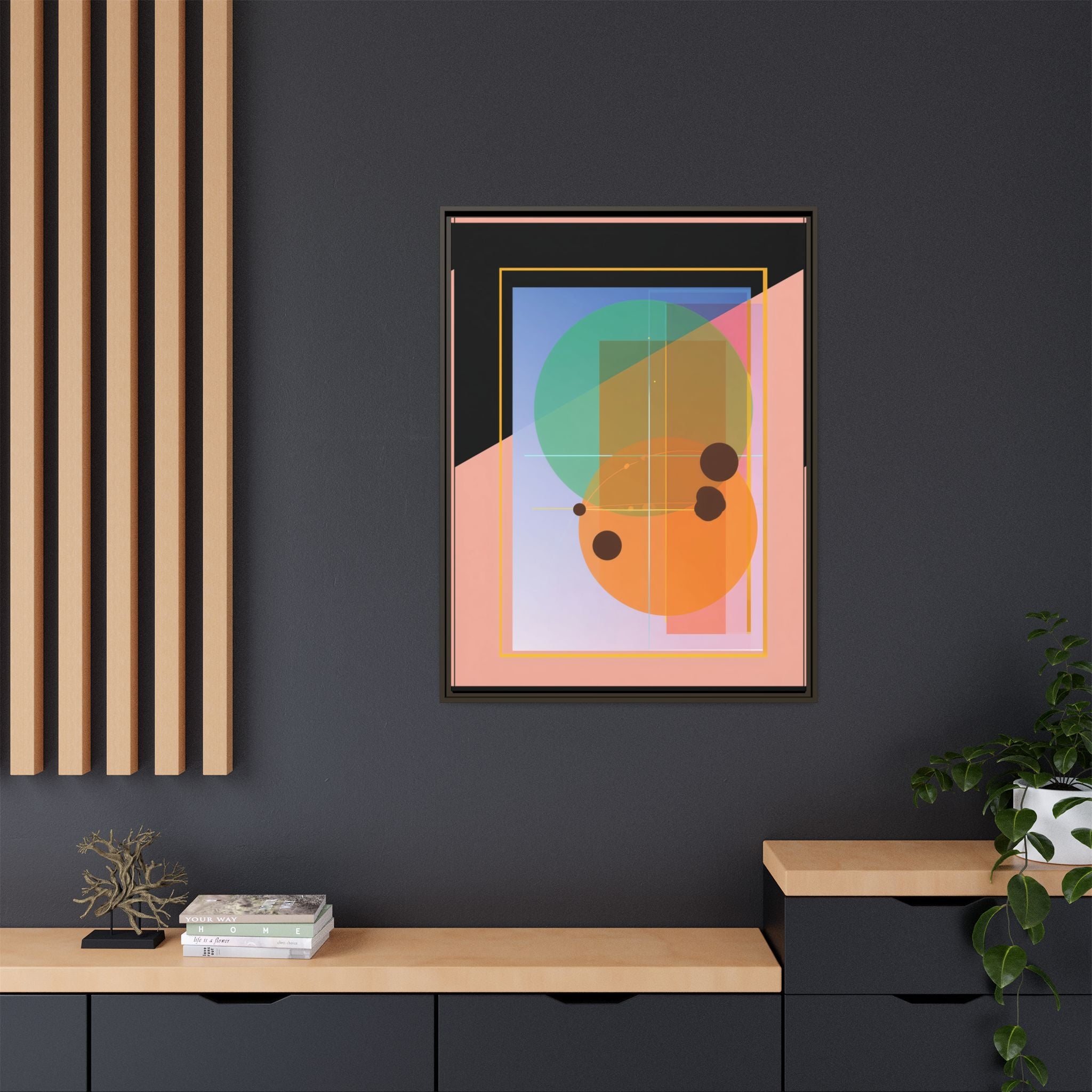 Geometric Harmony: Abstract Composition, Overlapping Shapes, Precision Design   |   Custom Orders Accepted