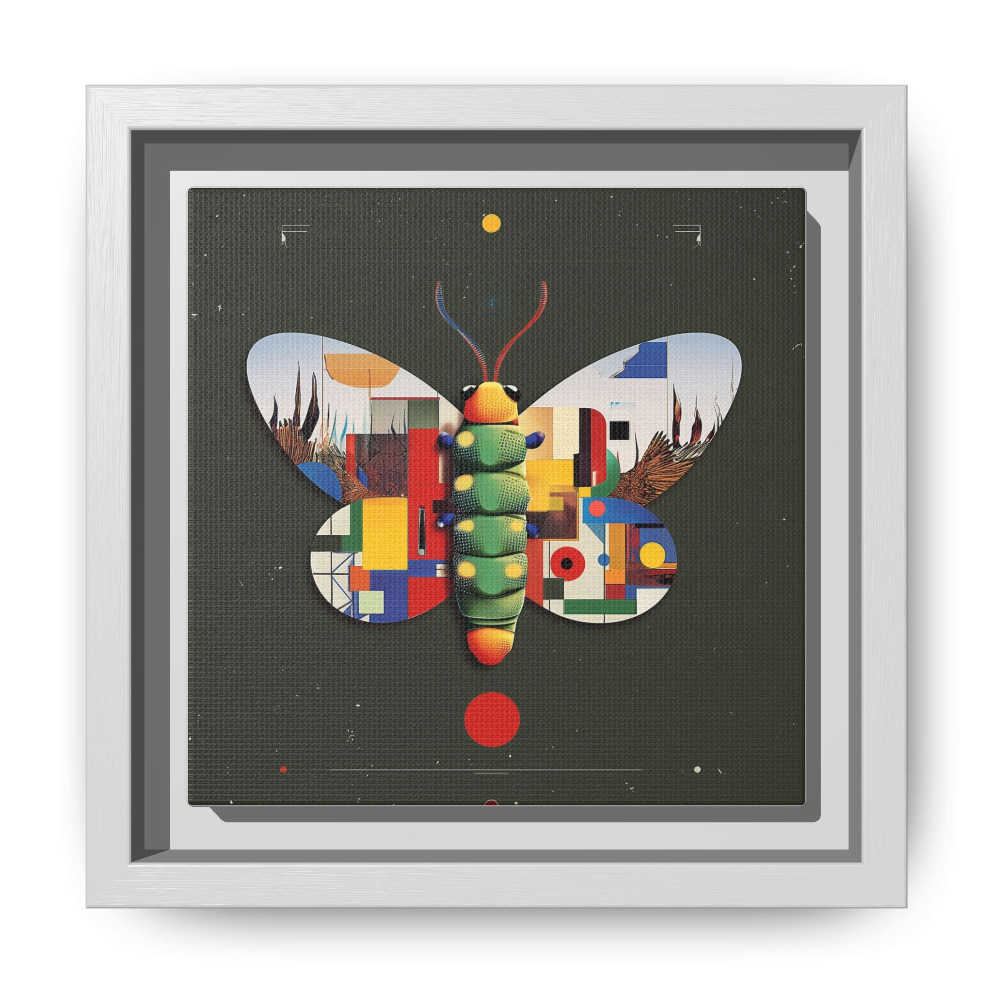 Geometric Butterfly: Bauhaus Digital Mosaic, Technological Nature Composition   |    Custom Orders Available