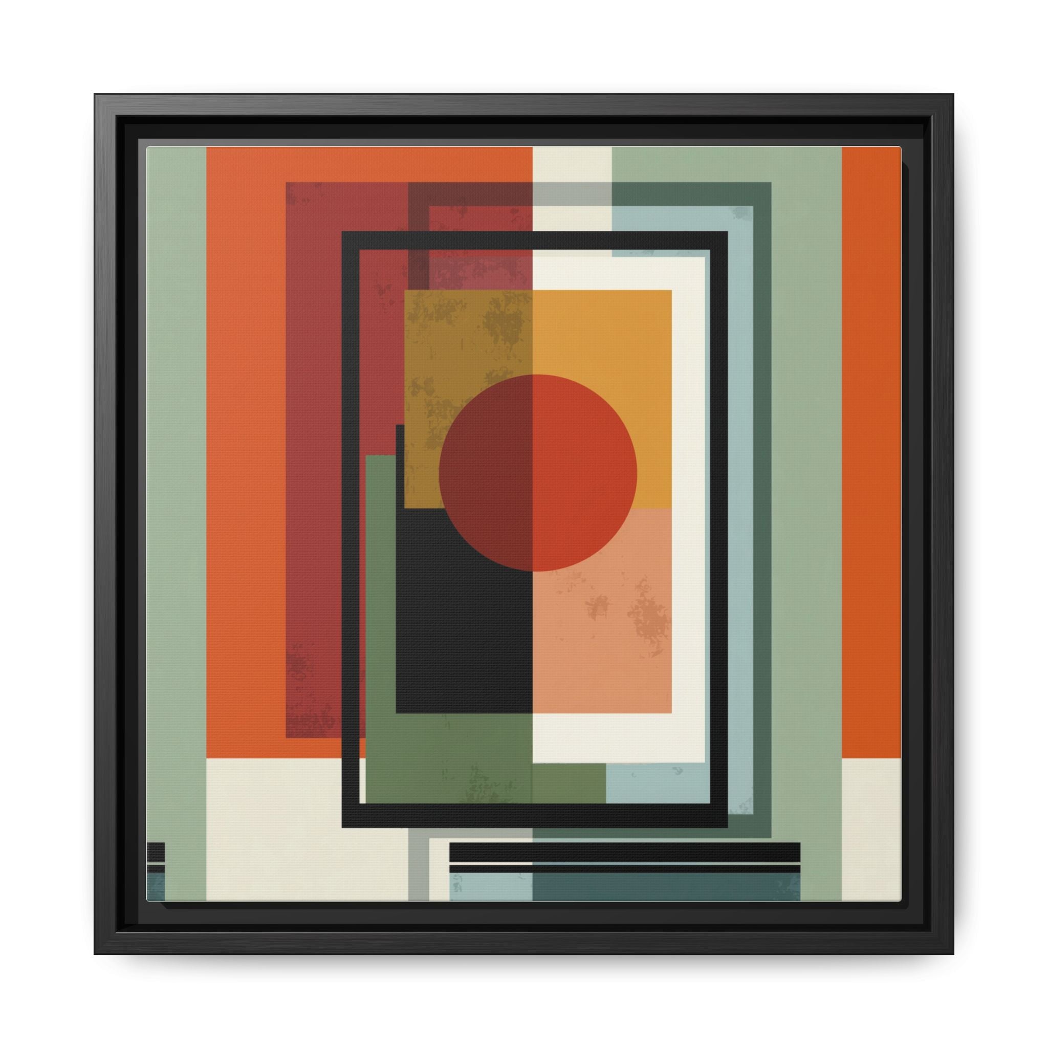 Geometric Harmonies: Mid-Century Modern Composition, Constructivist Inspiration, Abstract Rectangular Interplay   |   Custom Orders Accepted