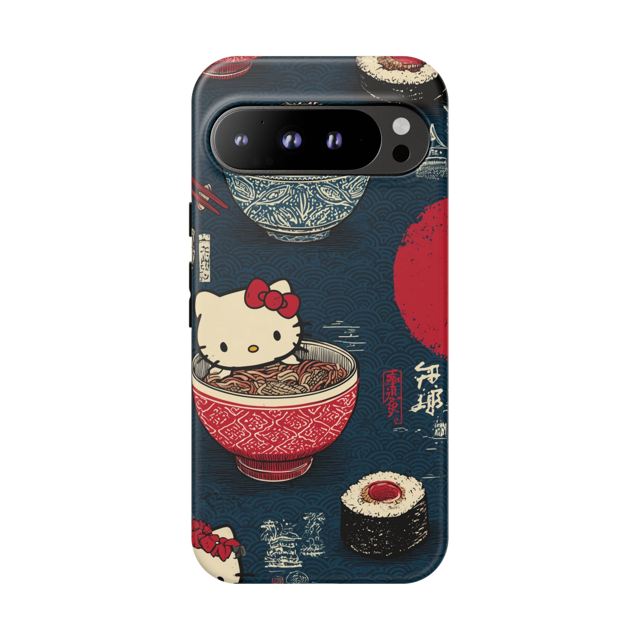 Japanese Kitty Sushi Vibrant Phone Case - Tough Case | Funky, Colorful, Unique Design for Gift, Accessory, Protection, Trendy