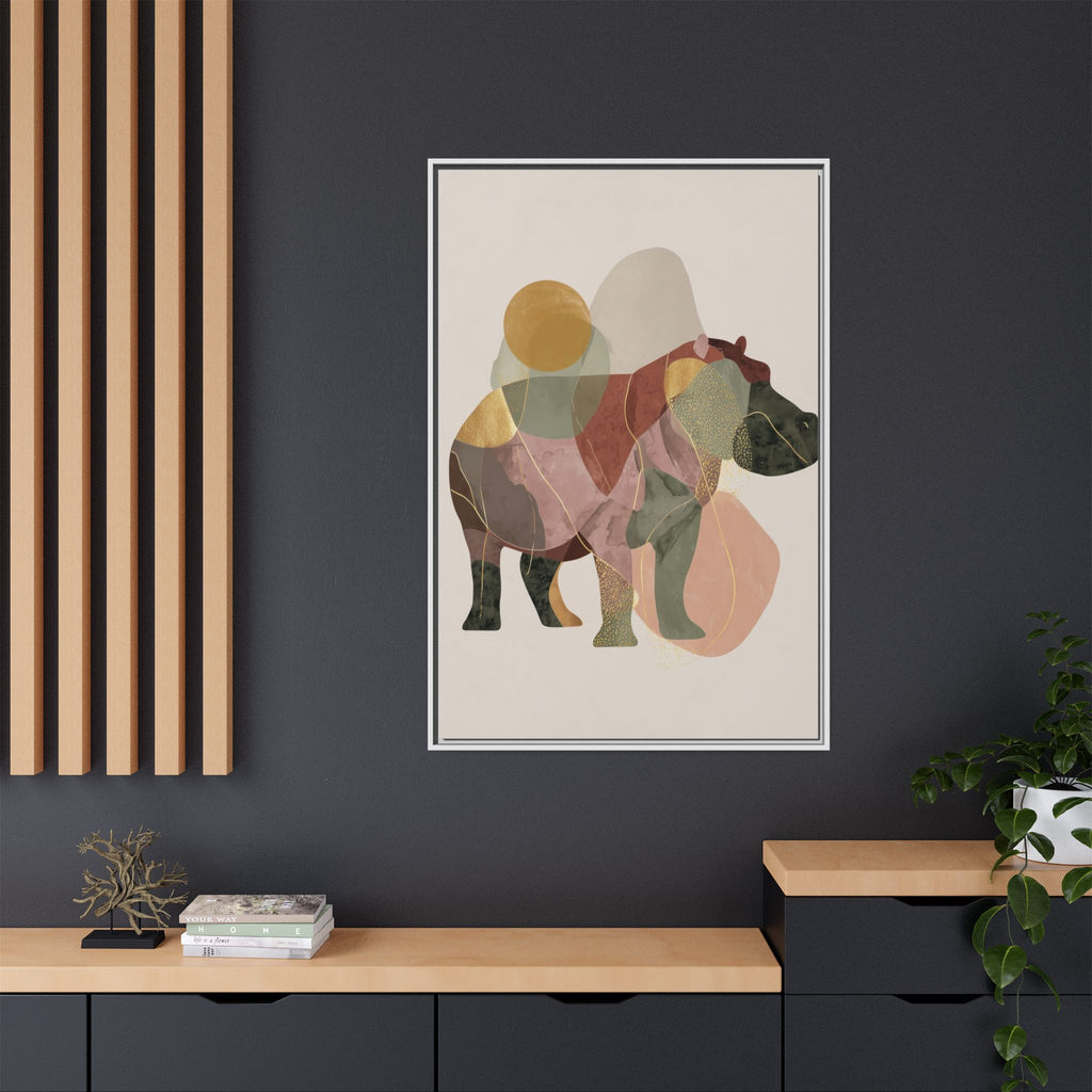 Fragmented Hippopotamus: Geometric Abstract Art, Minimalist Animal Portrait   |  Personalized & Custom Orders Available
