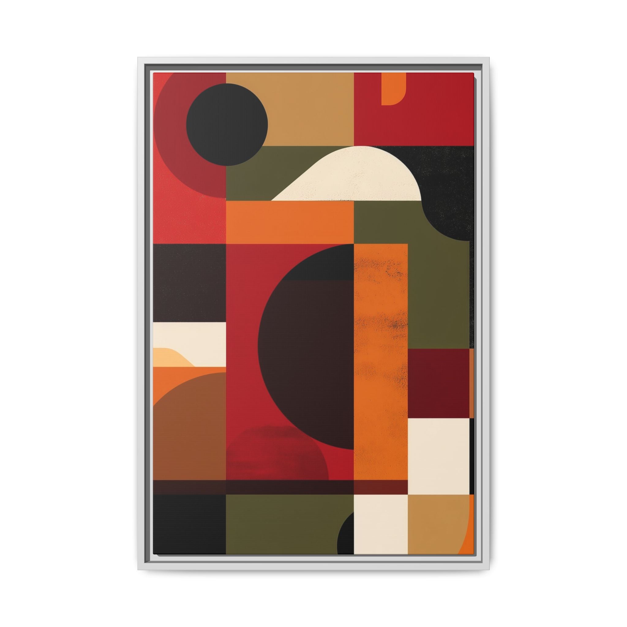 Geometric Convergence: Abstract Bauhaus Design, Constructivist Color Blocks, Architectural Art Composition   |   Custom Orders Accepted