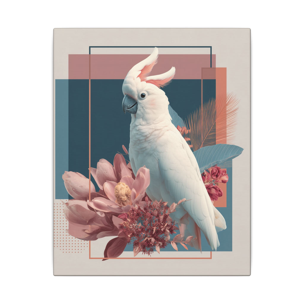 Cockatoo's Geometric Symphony: Digital Wildlife Art, Contemporary Botanical Design   |    Custom Orders Available