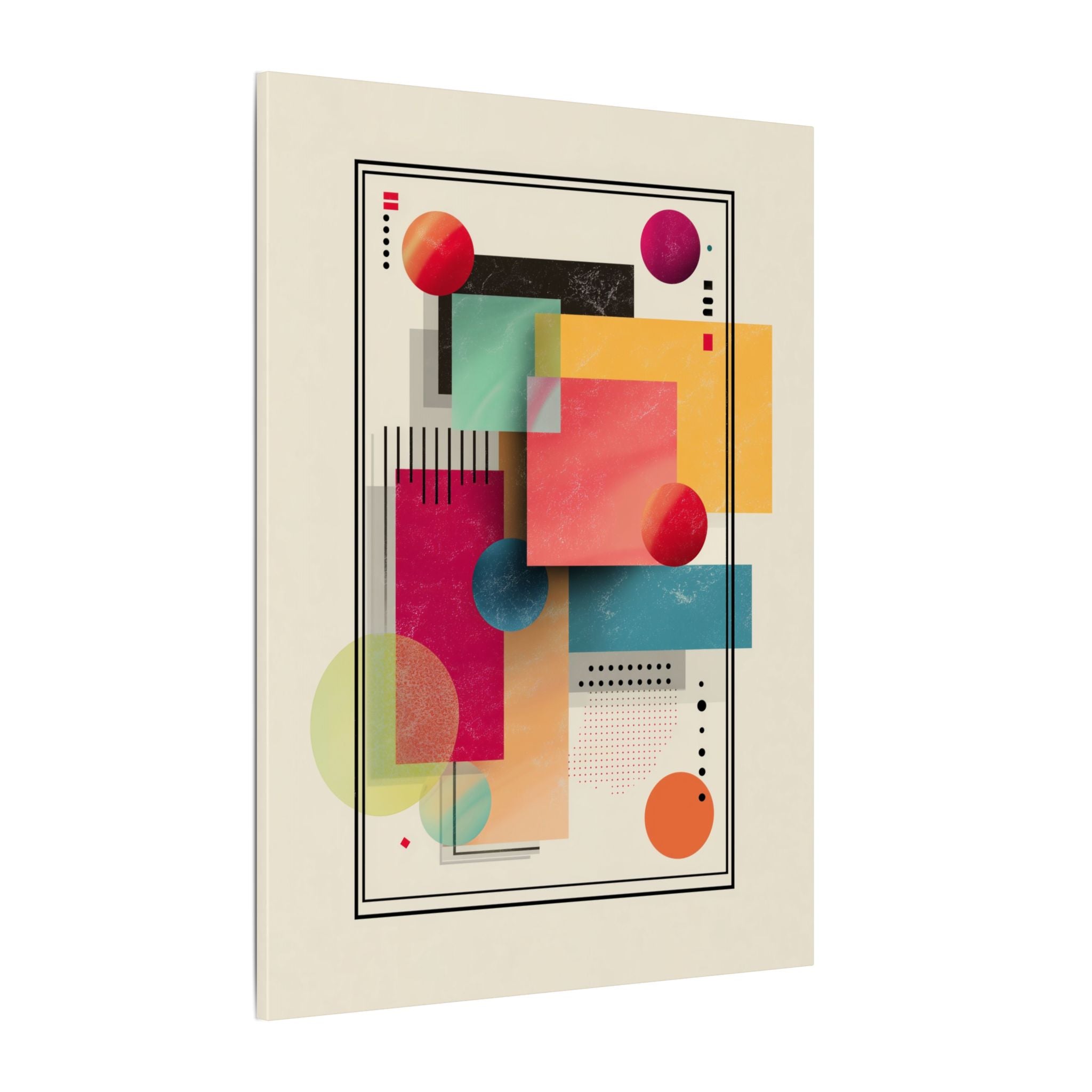 Geometric Dynamism: Bauhaus Abstraction, Translucent Shapes, Modernist Composition   |   Custom Orders Accepted