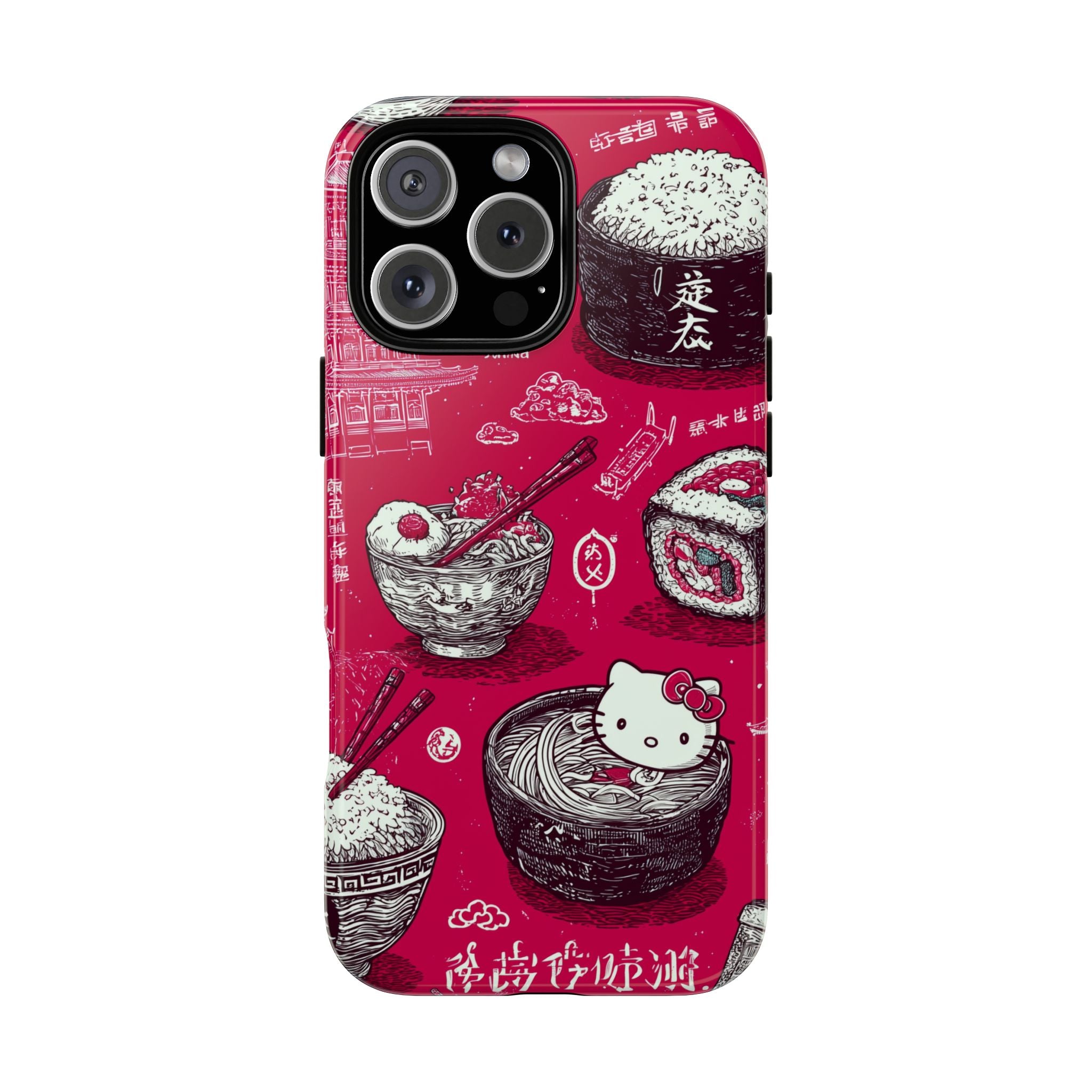 Japanese Kitty Vibrant Phone Case - Tough Case | Funky, Colorful, Unique Design for Personalization, Gift, Accessory, Protection, Trendy