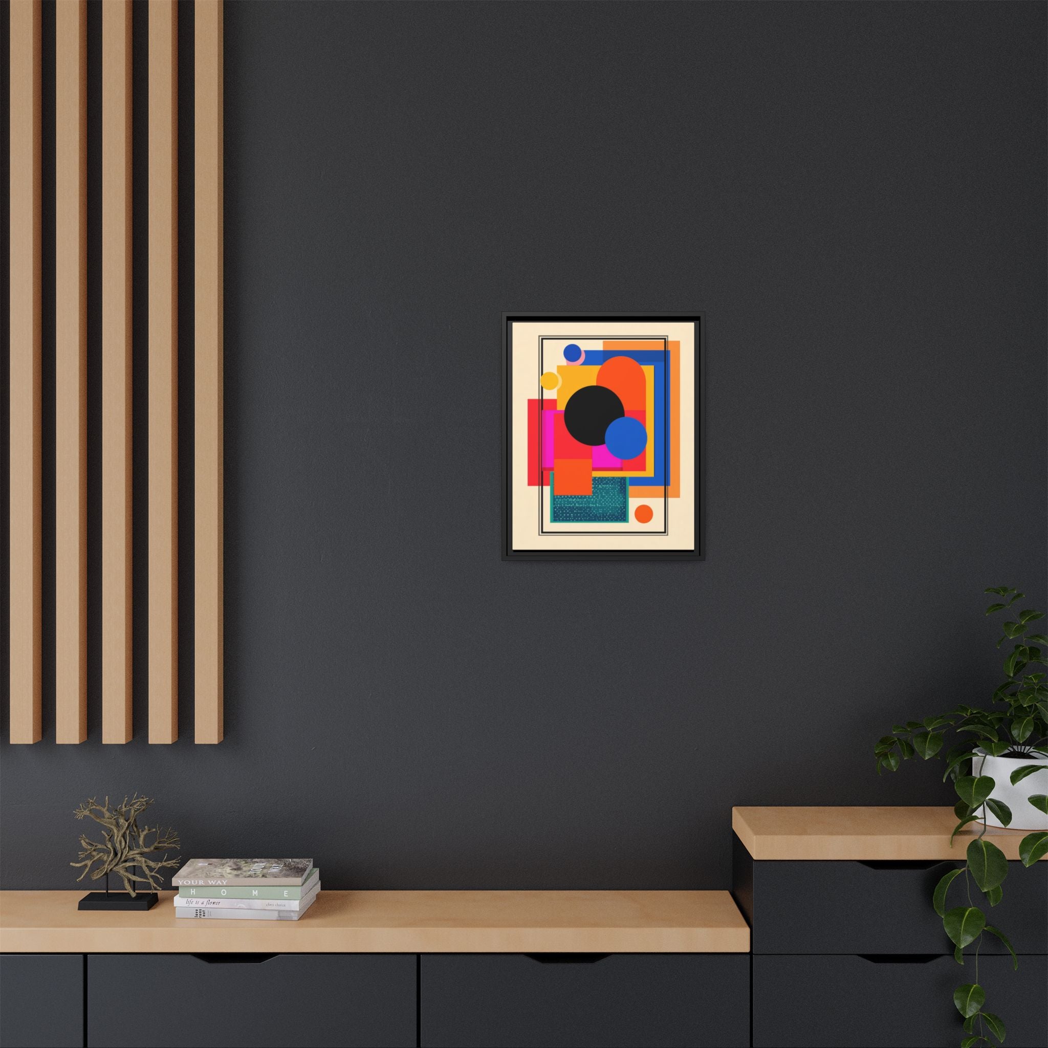 Geometric Harmony: Abstract Color Blocks, Mid-Century Modern Design, Minimalist Art Composition   |   Custom Orders Accepted