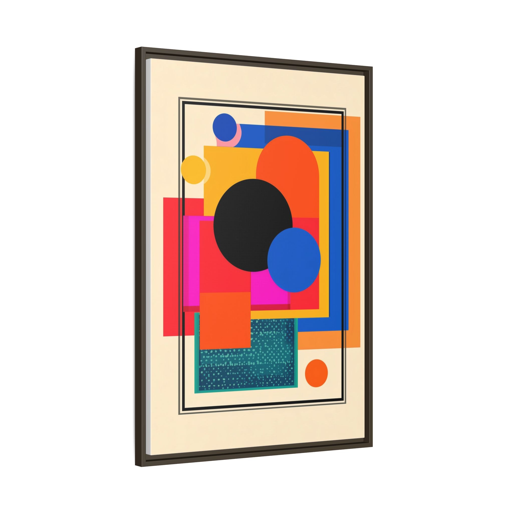 Geometric Harmony: Abstract Color Blocks, Mid-Century Modern Design, Minimalist Art Composition   |   Custom Orders Accepted