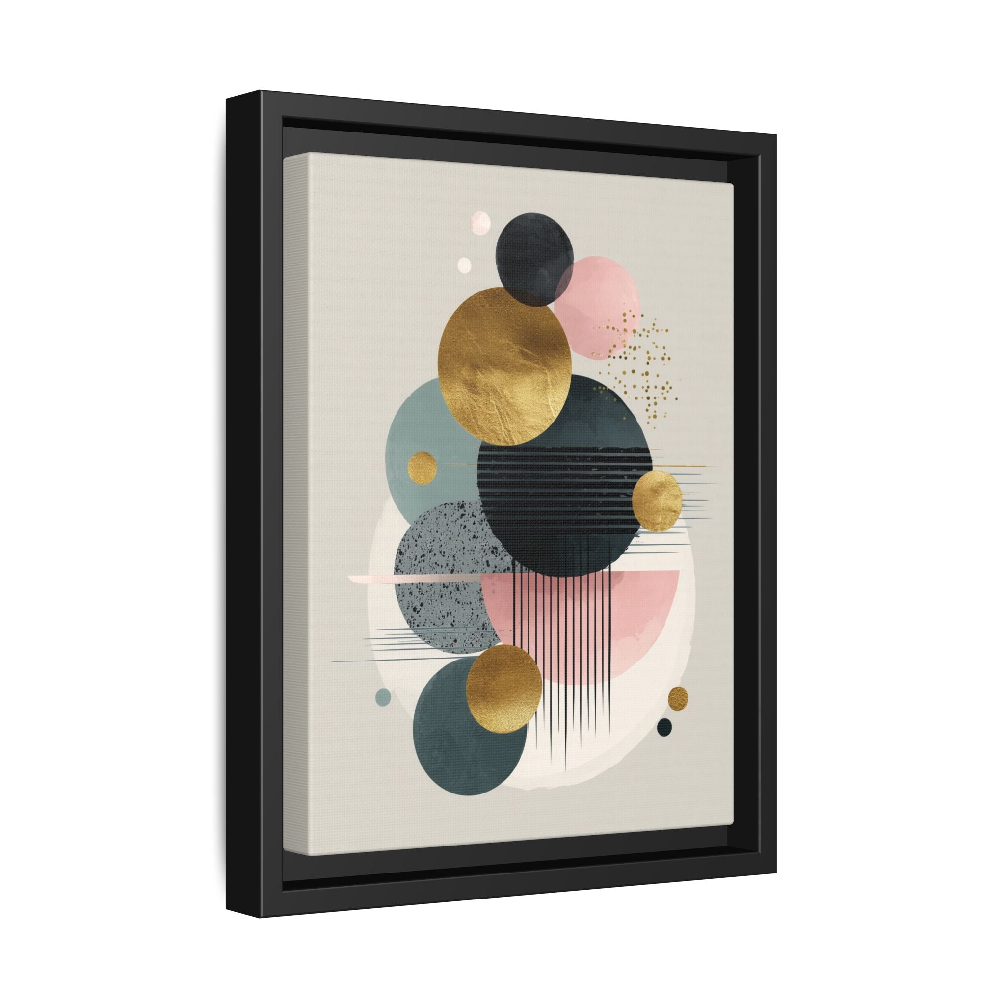 Geometric Harmony: Intersecting Circles, Mid-Century Modern Design, Abstract Metallic Composition   |   Custom Orders Accepted
