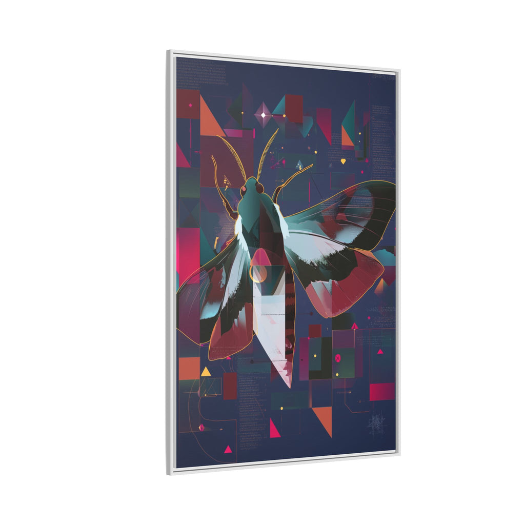 Metamorphic Circuits Framed Print : Geometric Butterfly Fusion, Digital Abstract Techno-Art   |   Custom Orders Available