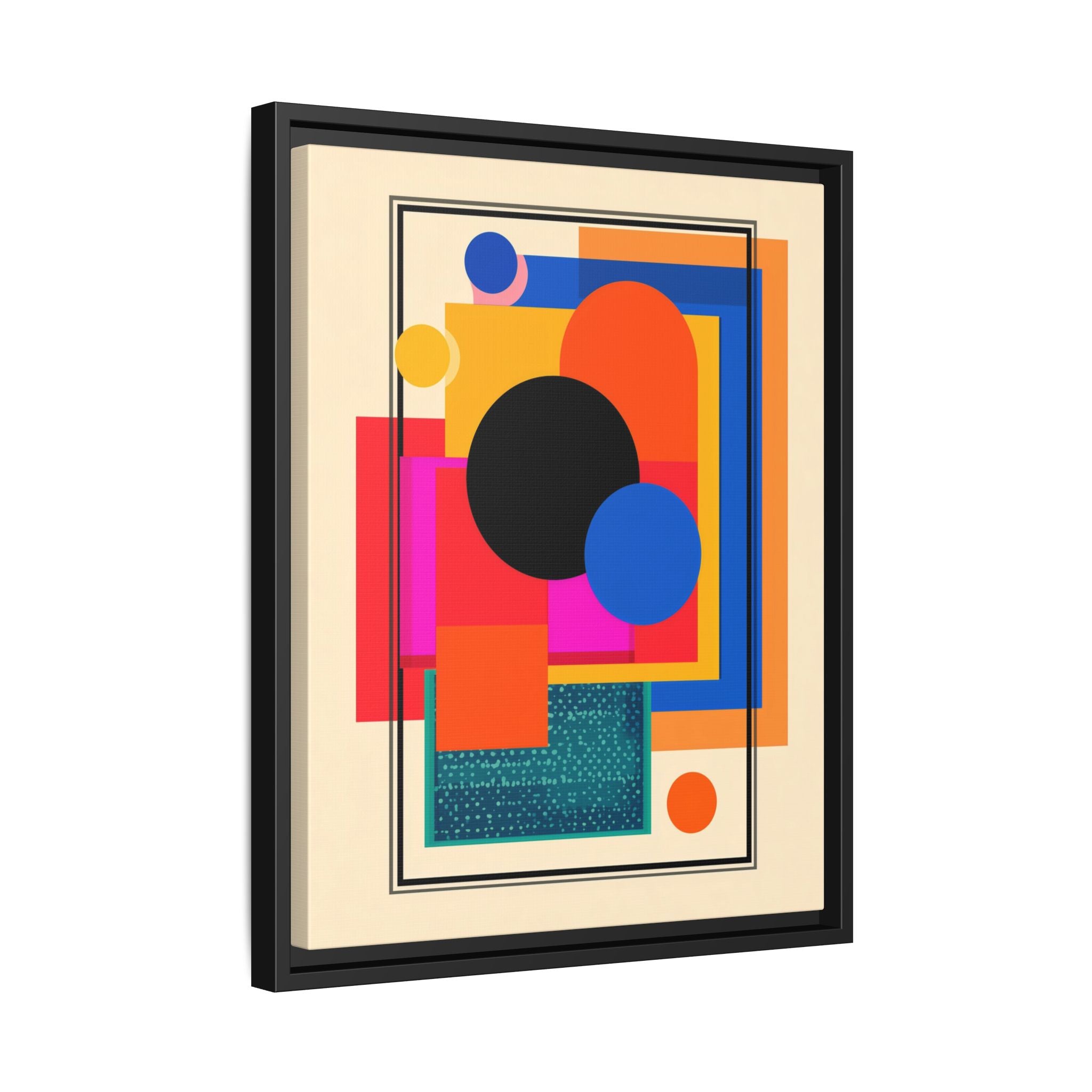 Geometric Harmony: Abstract Color Blocks, Mid-Century Modern Design, Minimalist Art Composition   |   Custom Orders Accepted