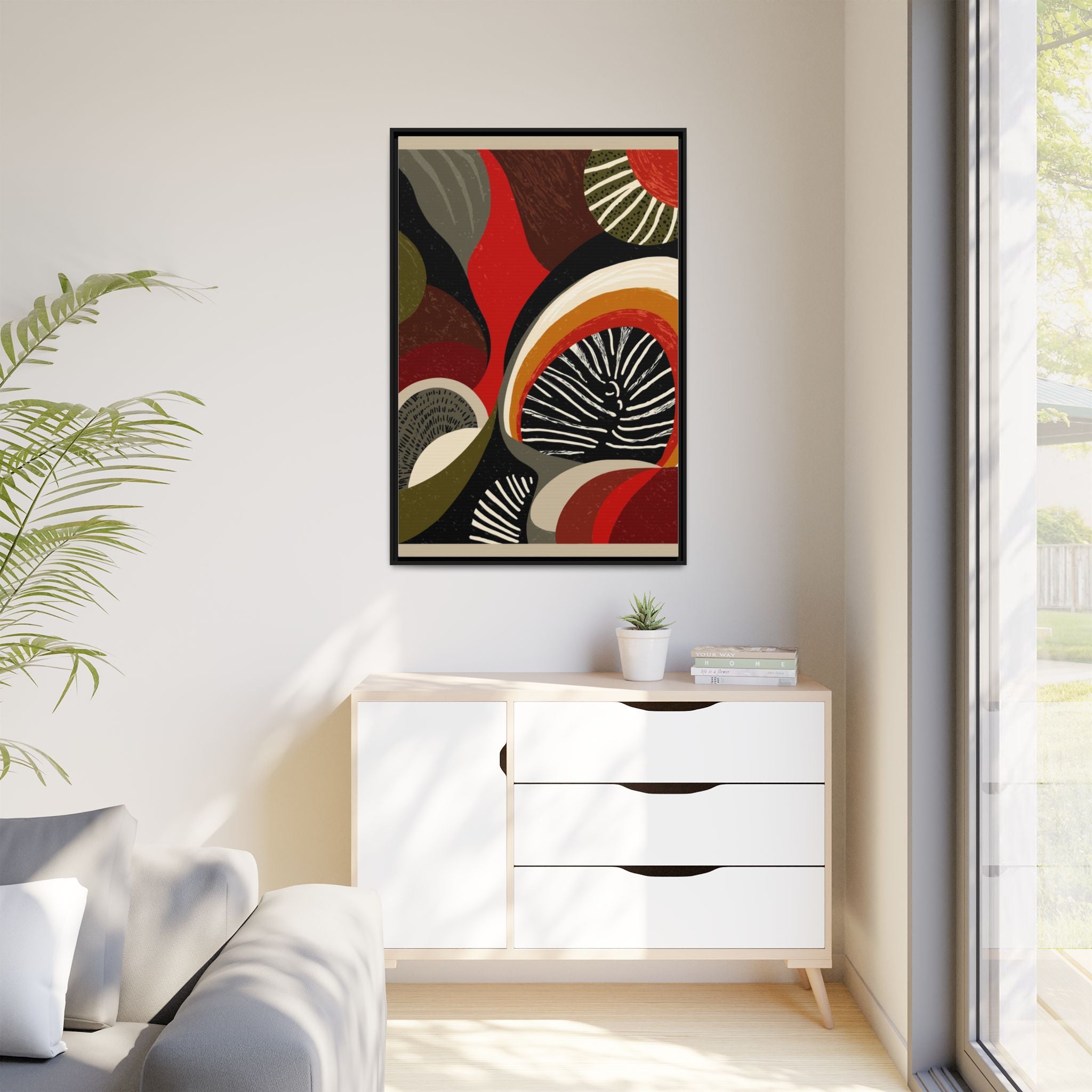 Geometric Rhythm: Abstract Composition, Mid-Century Modern Art, Radial Design Inspiration   |   Custom Orders Accepted
