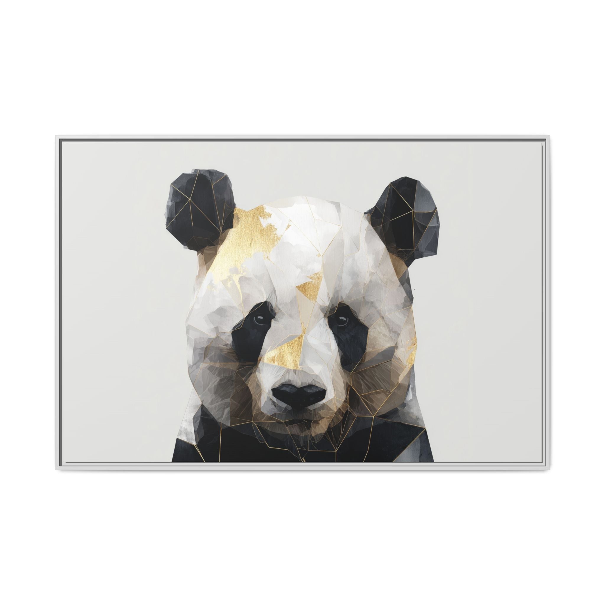 Fractal Panda: Geometric Digital Art, Low Poly Wildlife Portrait   |  Personalized & Custom Orders Available