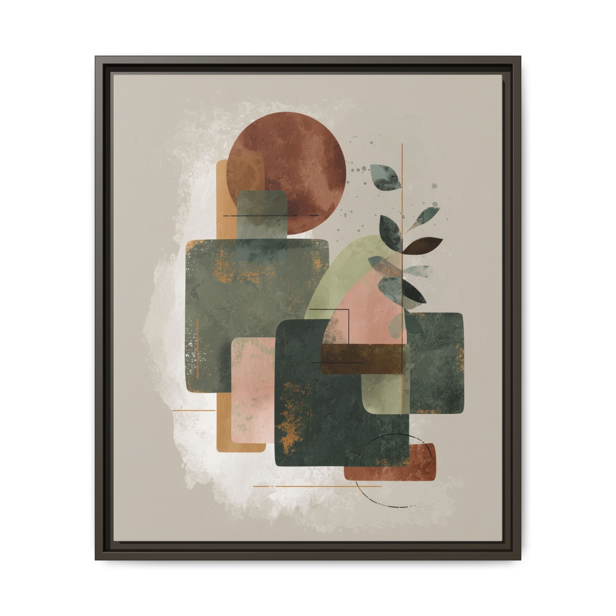 Geometric Harmony: Abstract Watercolor Composition, Mid-Century Modern Design, Organic Shapes   |   Custom Orders Accepted