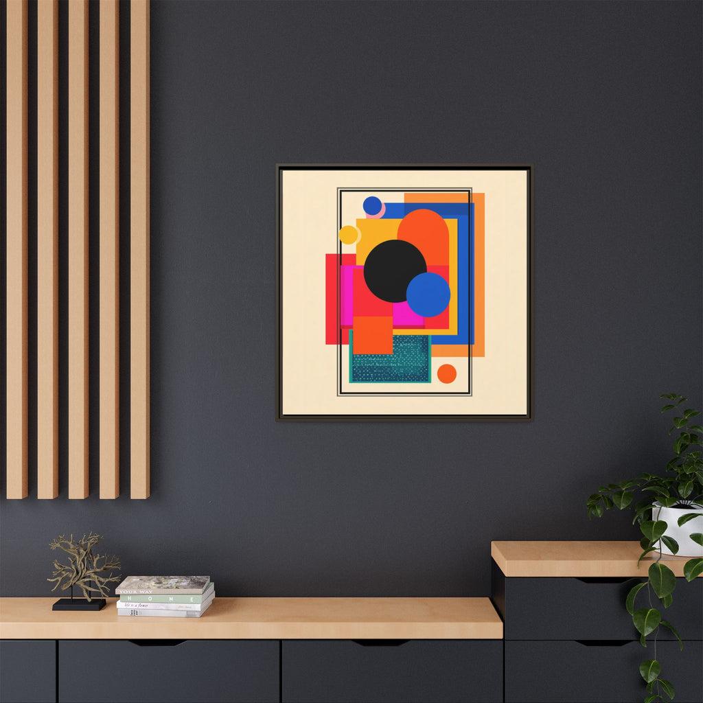 Geometric Harmony: Abstract Color Blocks, Mid-Century Modern Design, Minimalist Art Composition   |   Custom Orders Accepted