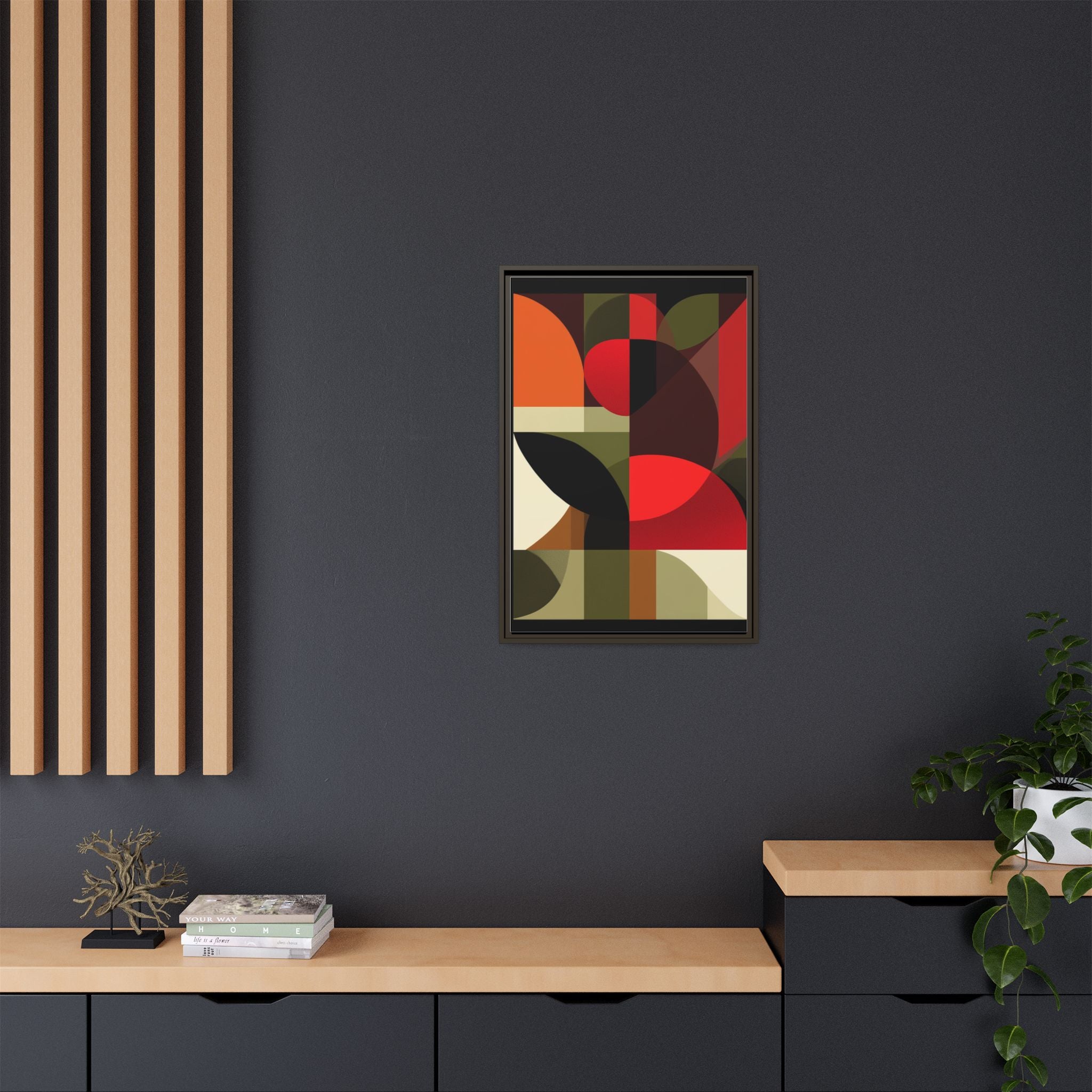 Geometric Fusion: Modern Abstract Composition, Cubist Color Blocks, Architectural Form Harmony   |   Custom Orders Accepted