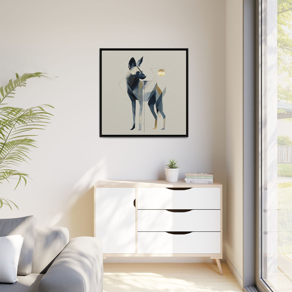 Canine Geometry: Fragmented African Wild Dog Portrait, Modern Graphic Design Study   |  Personalized & Custom Orders Available