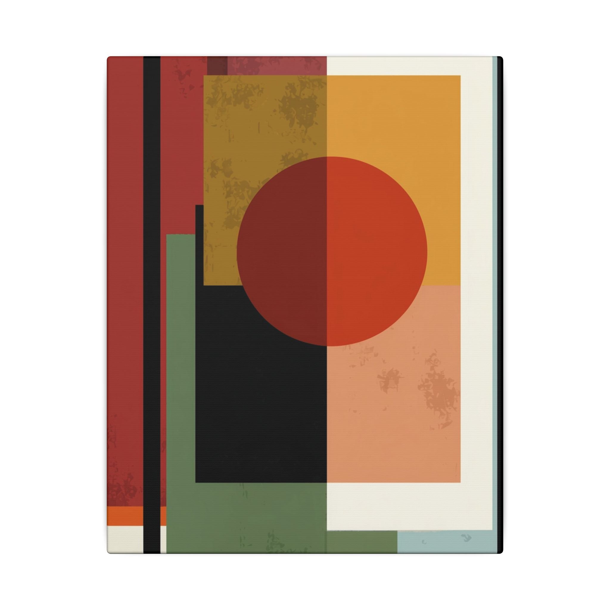 Geometric Harmony: Bauhaus Inspired Design, Mid-Century Modern Composition, Abstract Rectangular Layers   |   Custom Orders Accepted