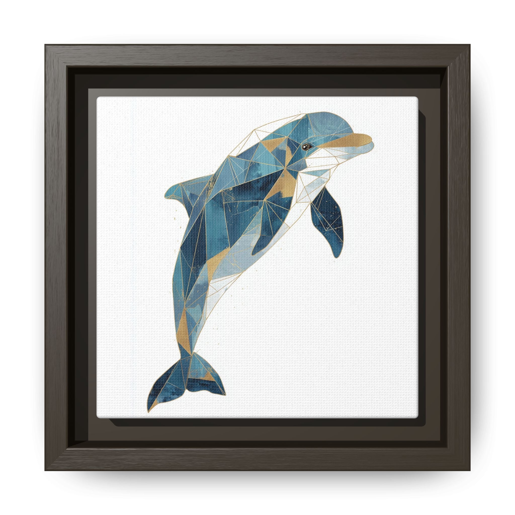Oceanic Geometry: Dolphin in Blue Polygons, Modern Marine Art   |  Personalized & Custom Orders Available