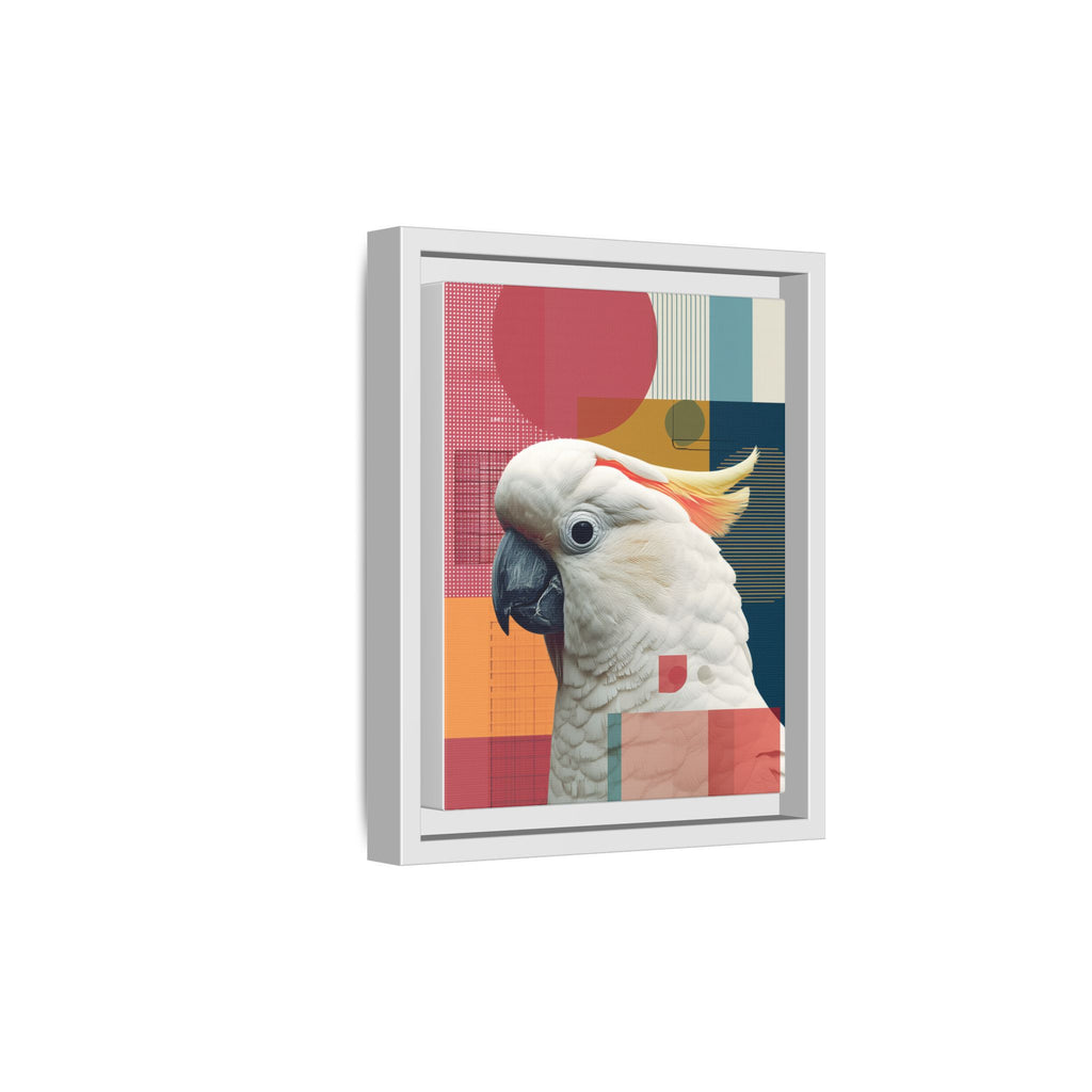 Cockatoo in Geometry: Mid-Century Modern Wildlife Art, Photorealistic Nature Print   |    Custom Orders Available